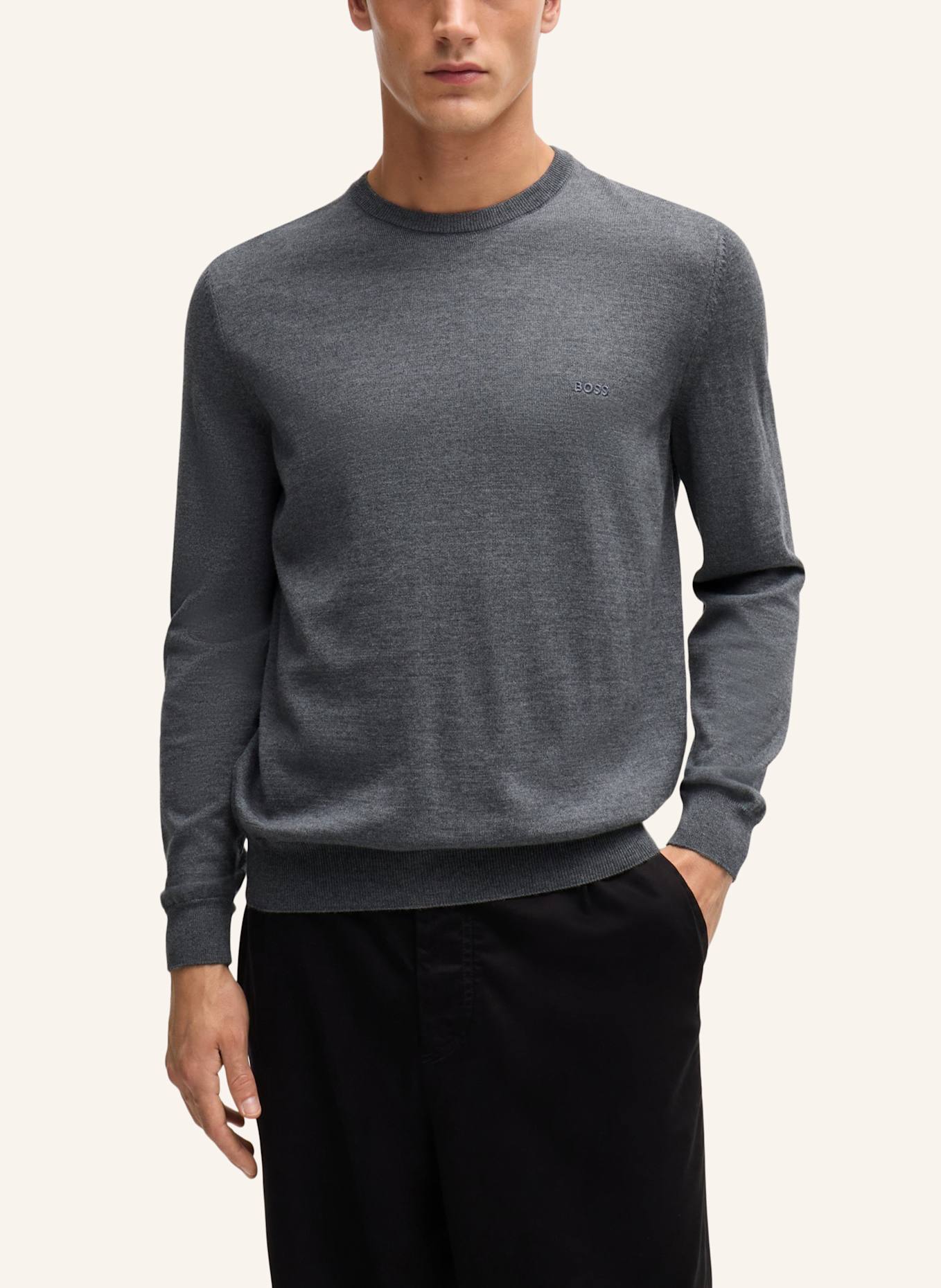 BOSS Pullover BOTTO-L Regular Fit, Farbe: GRAU (Bild 4)