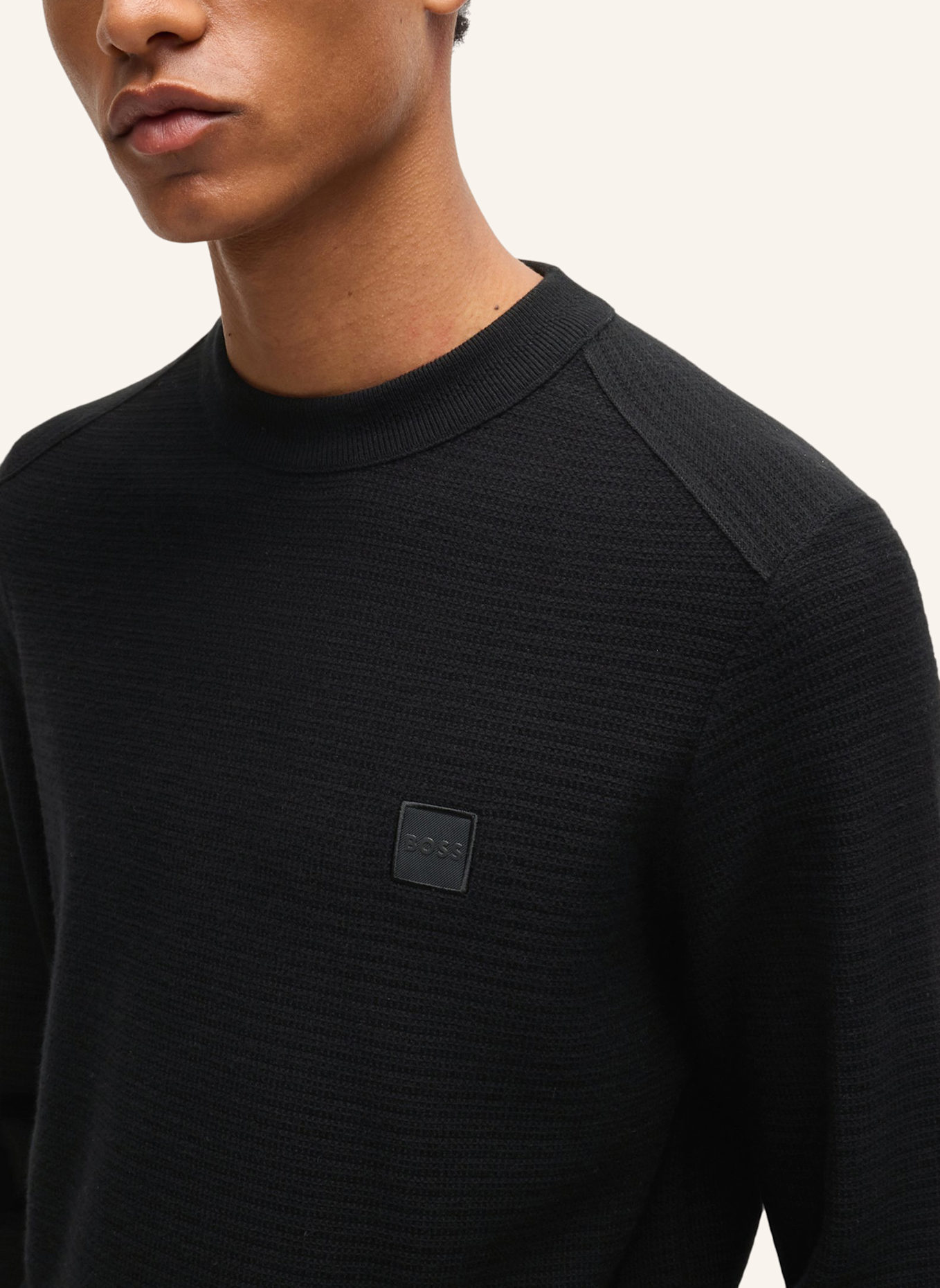 BOSS Pullover ANION: SCHWARZ