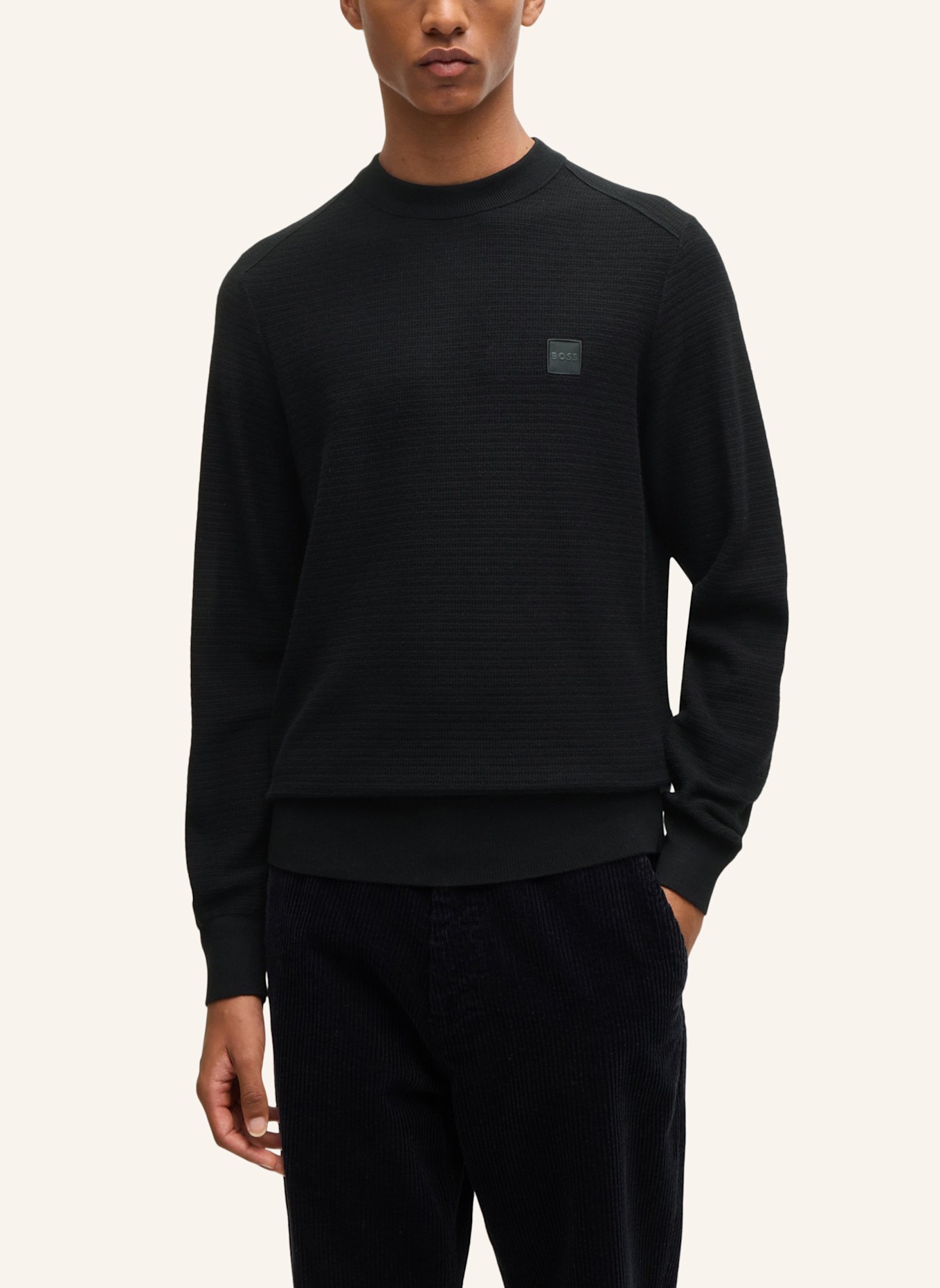 BOSS Pullover ANION: SCHWARZ