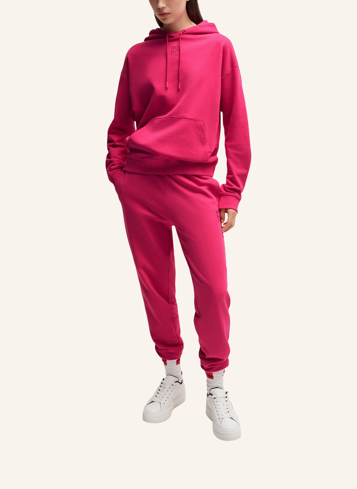 HUGO Sweatshirt DELFINIA Regular Fit, Farbe: PINK (Bild 5)