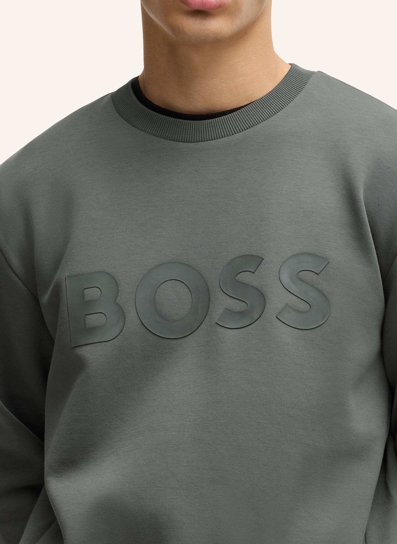 BOSS Sweatshirt SALBO Regular Fit, Farbe: HELLGRAU (Bild 3)