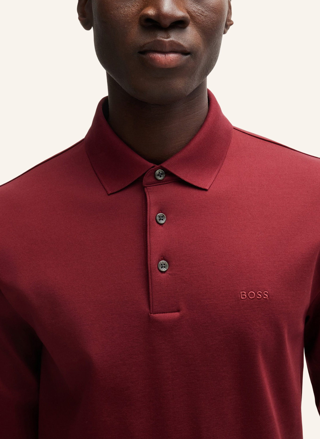 BOSS Poloshirt PADO 30 Regular Fit, Farbe: DUNKELROT (Bild 3)