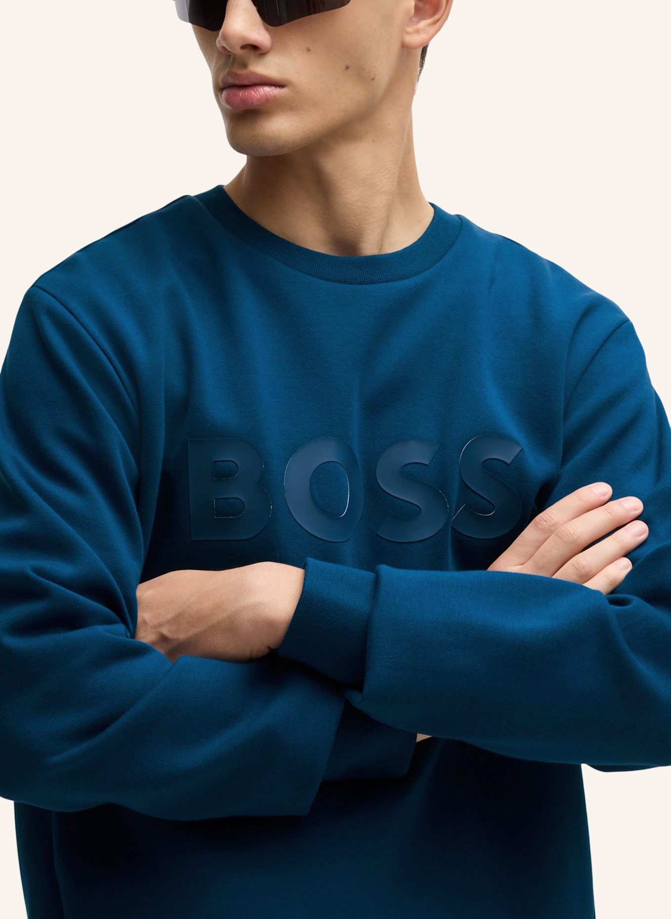 BOSS Sweatshirt SALBO Regular Fit, Farbe: BLAU (Bild 3)