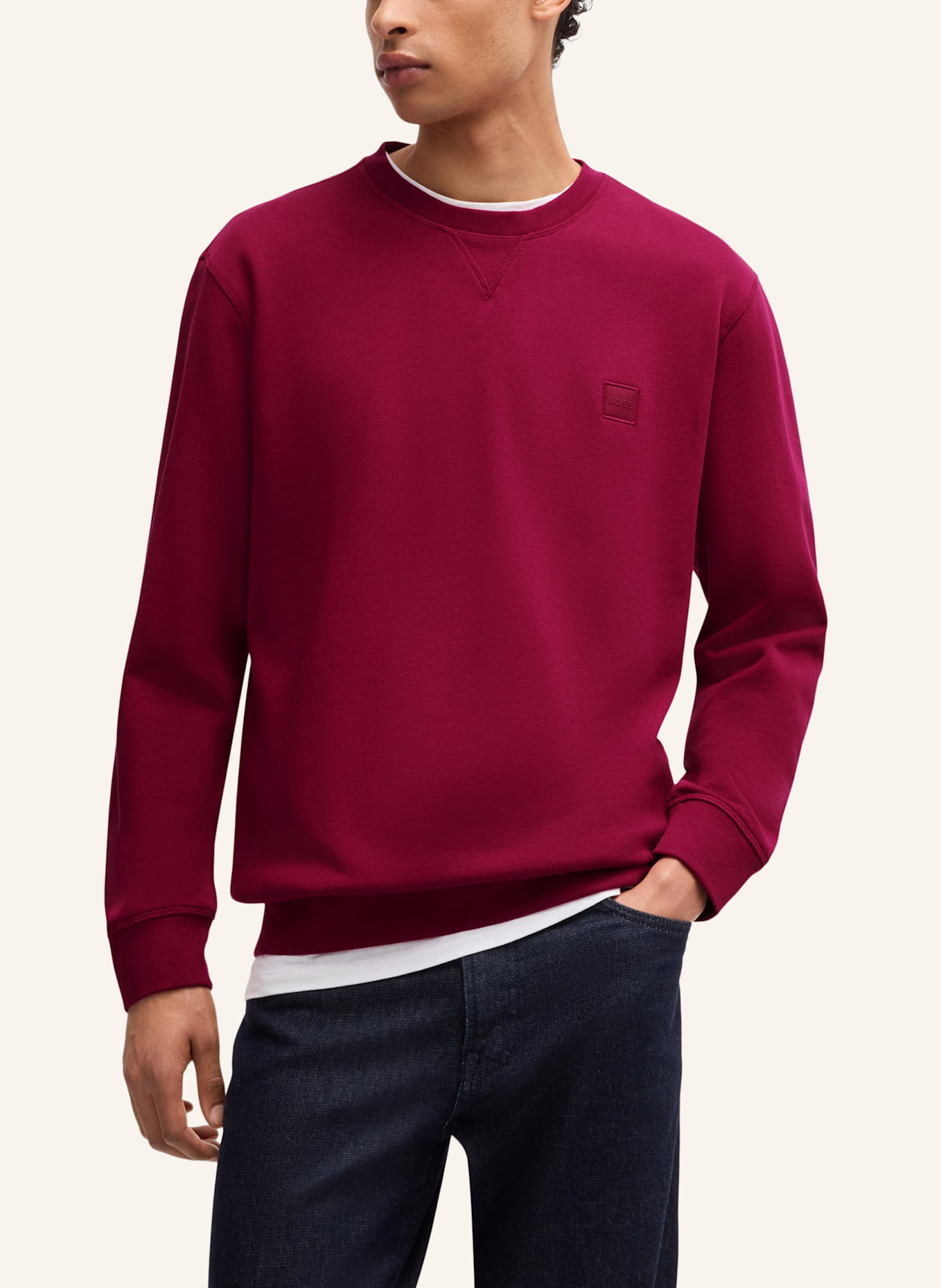 BOSS Sweatshirt WESTART Relaxed Fit, Farbe: ROT (Bild 4)