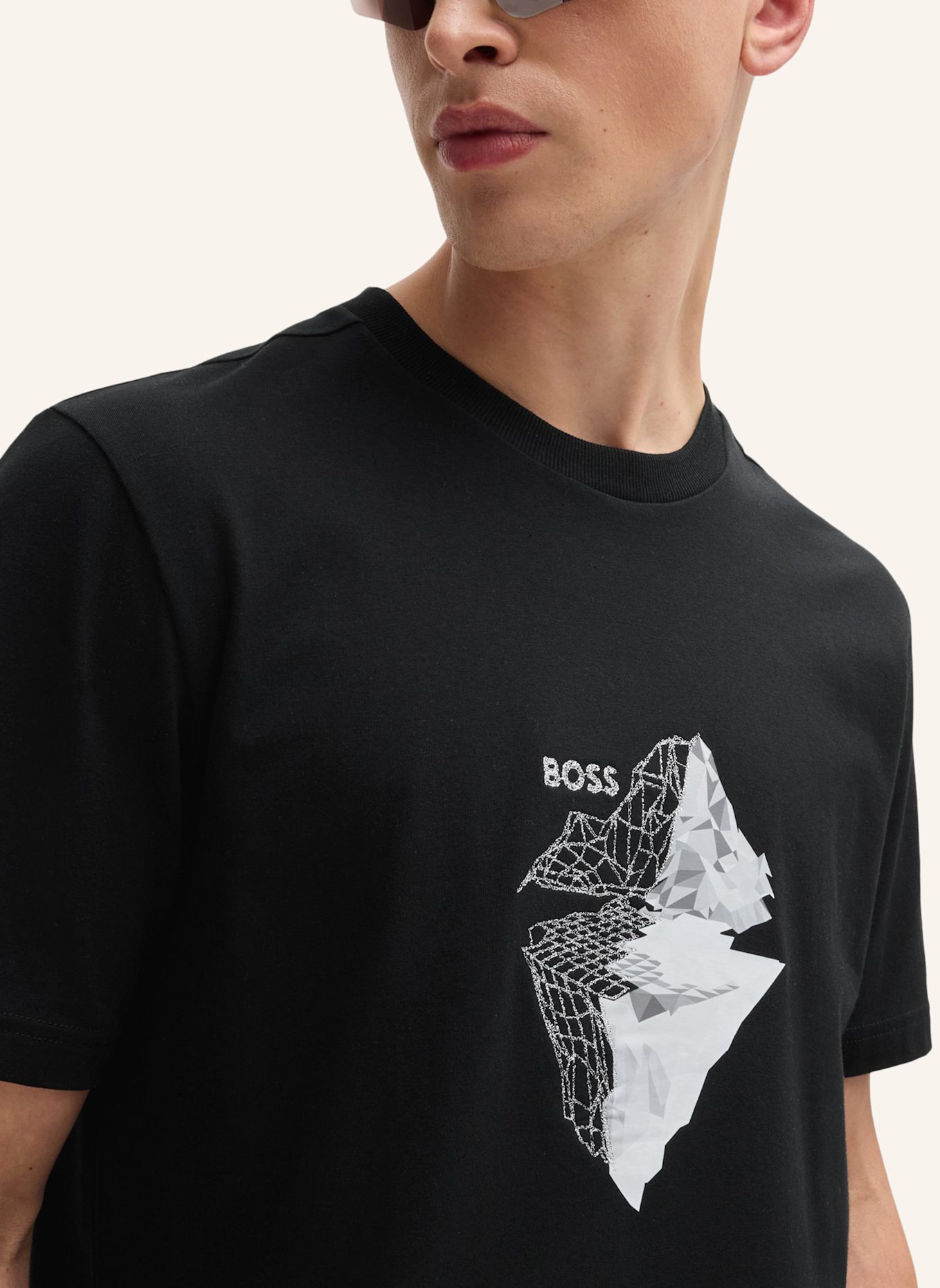 BOSS T-Shirt TEE 8 Regular Fit, Farbe: SCHWARZ (Bild 3)