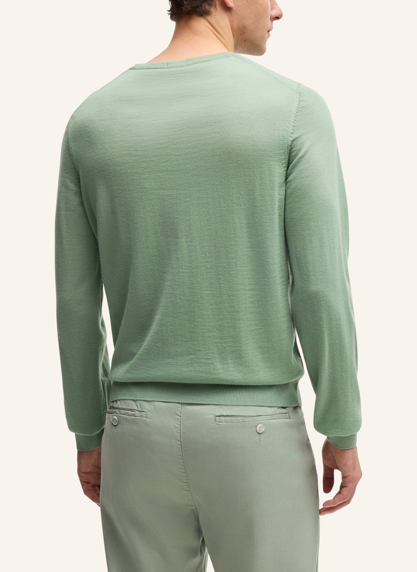 BOSS Pullover LENO-P Slim Fit, Farbe: HELLGRÜN (Bild 2)