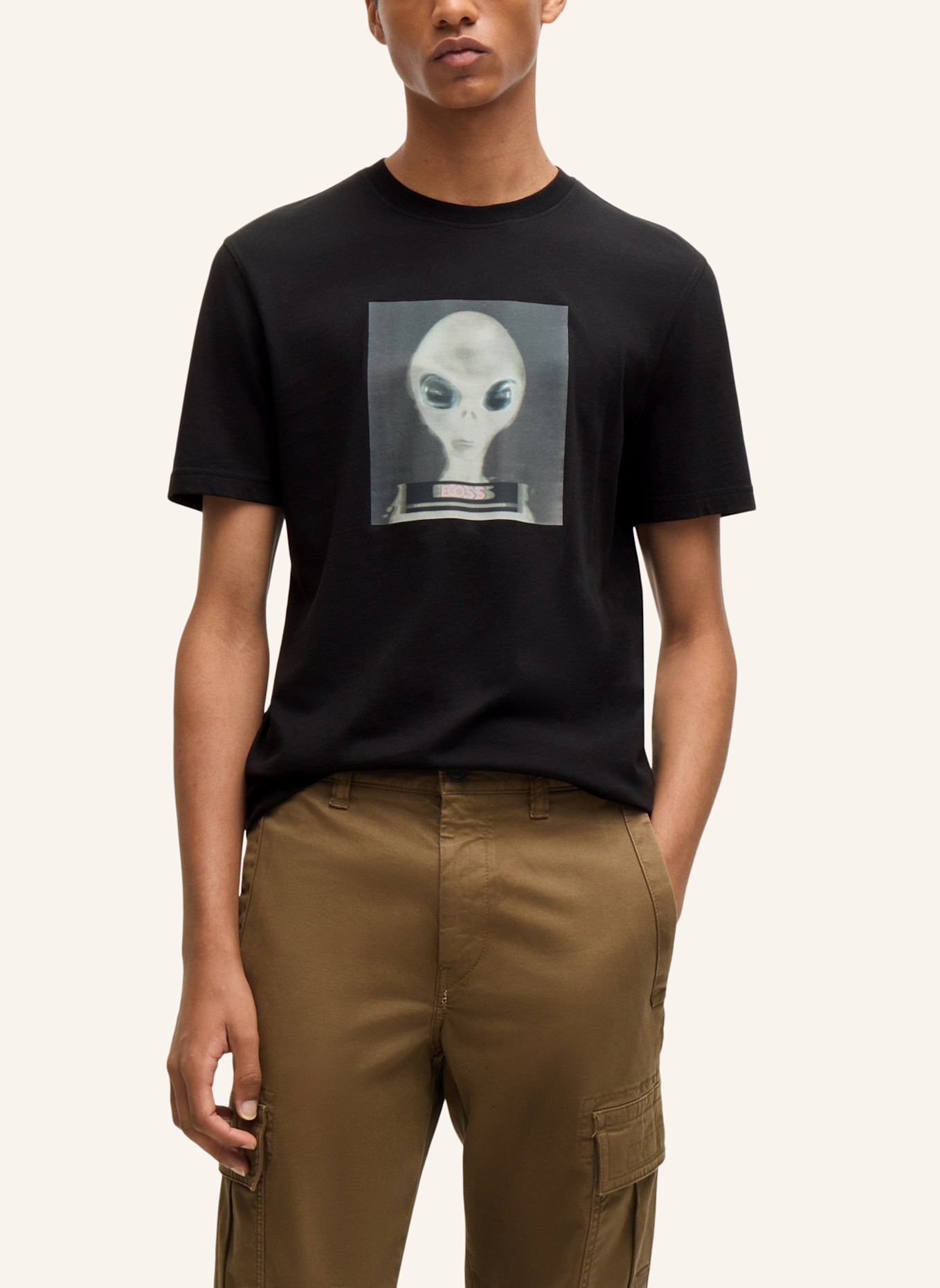 BOSS T-Shirt TE_ALIEN Regular Fit, Farbe: SCHWARZ (Bild 4)