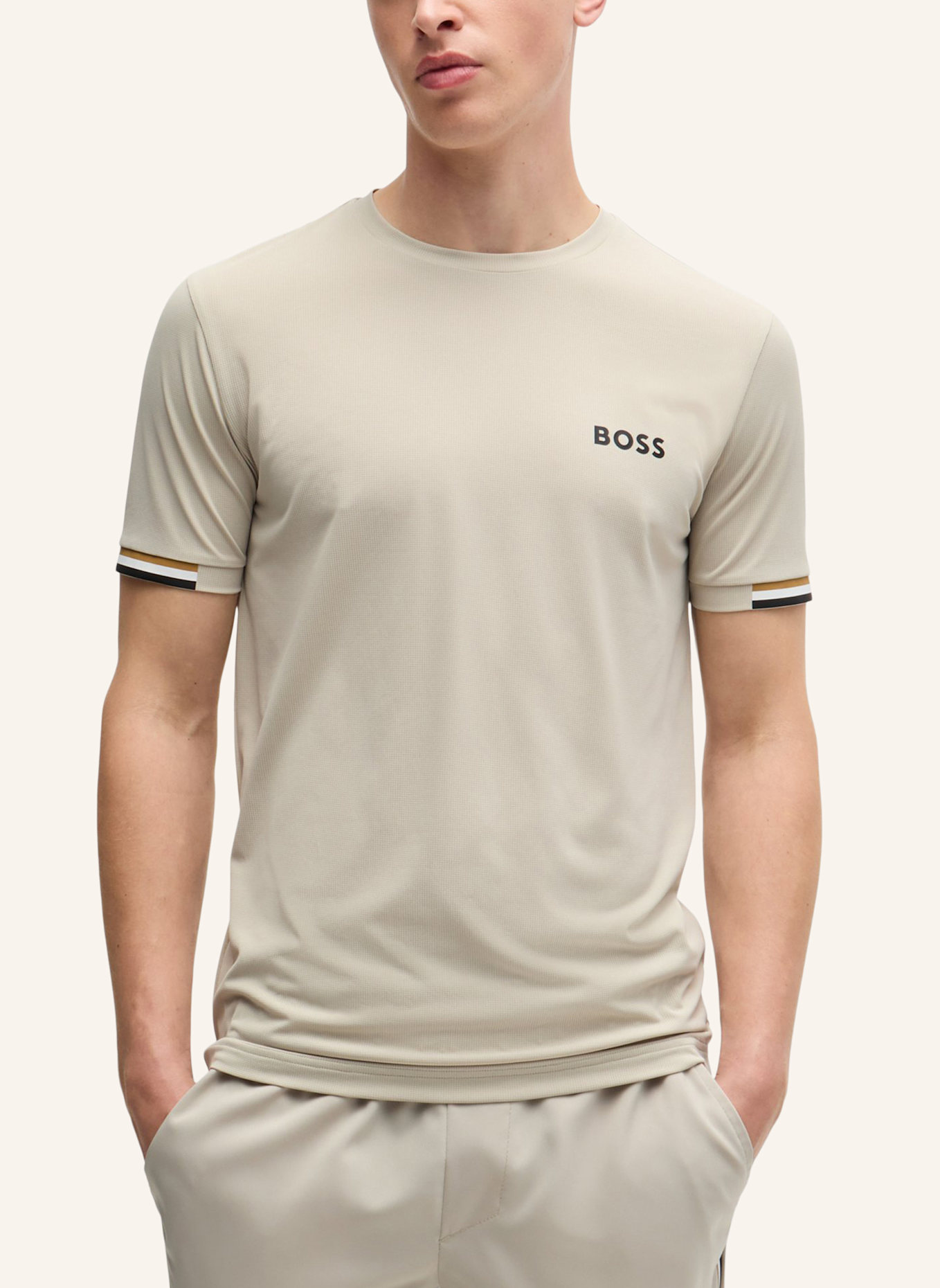 BOSS T-Shirt TEE MB, Farbe: BEIGE (Bild 4)