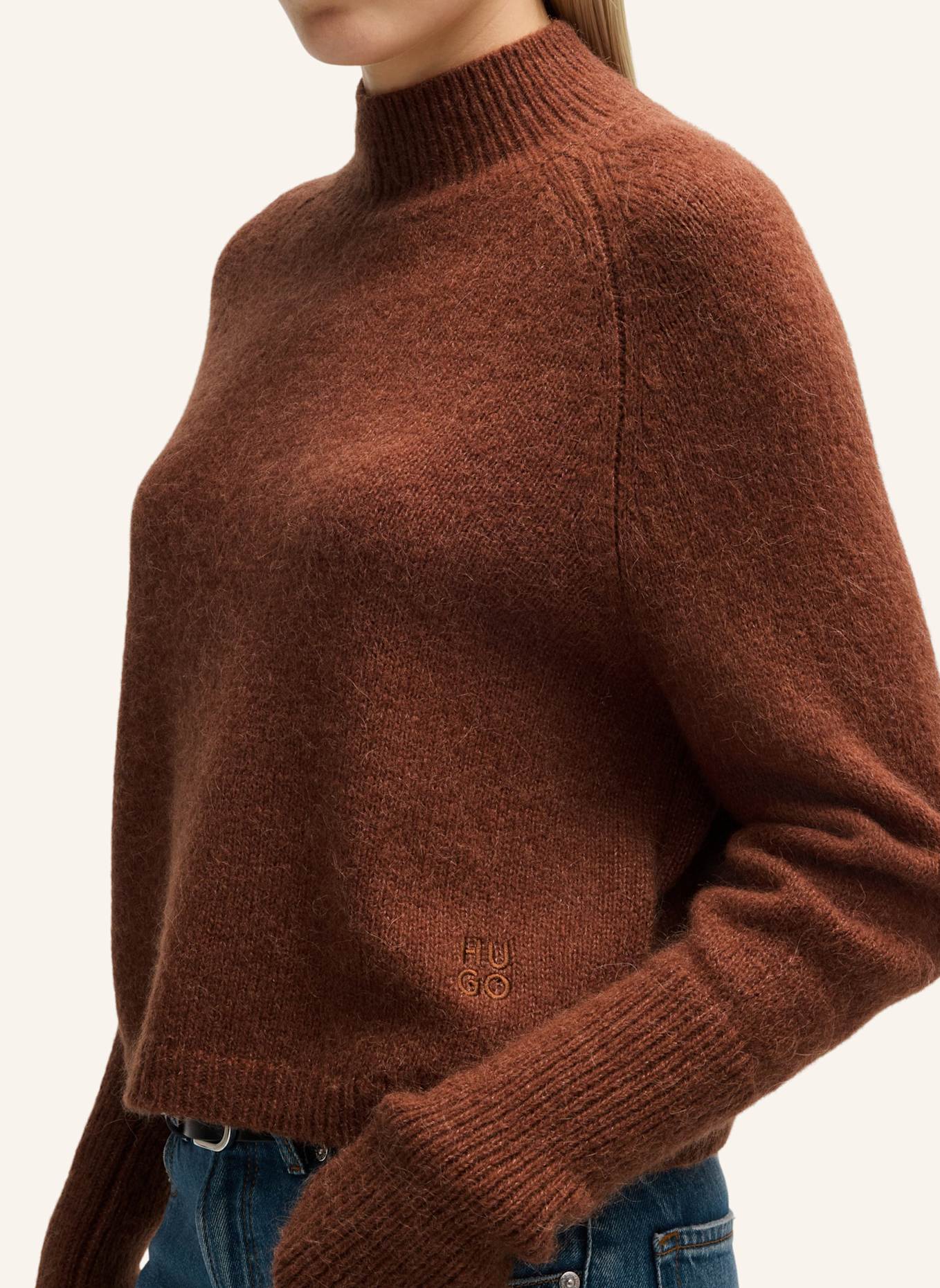 HUGO Pullover SURPY Relaxed Fit, Farbe: BRAUN (Bild 3)