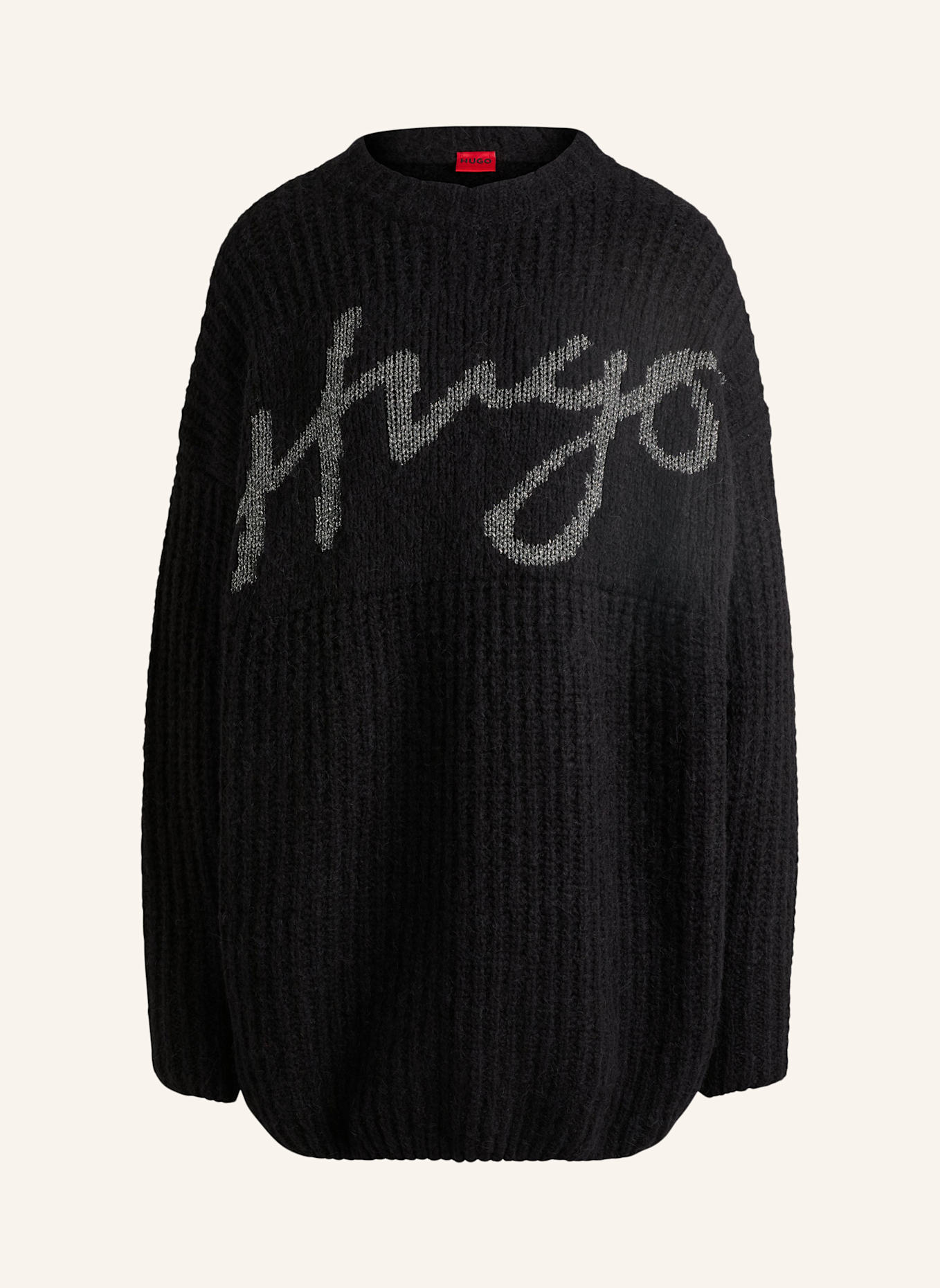 HUGO Pullover SLOGUESSY Oversize Fit, Farbe: SCHWARZ (Bild 1)