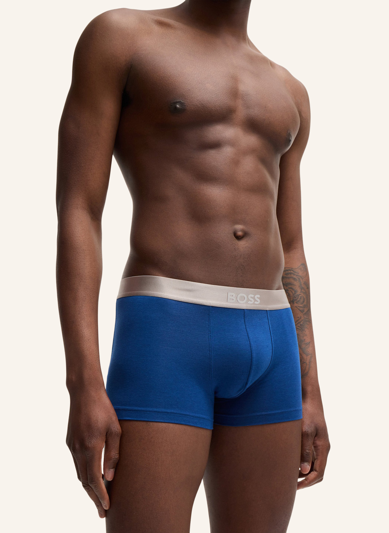 BOSS Boxershort TRUNK 3P METALLIC, Farbe: BLAU (Bild 3)