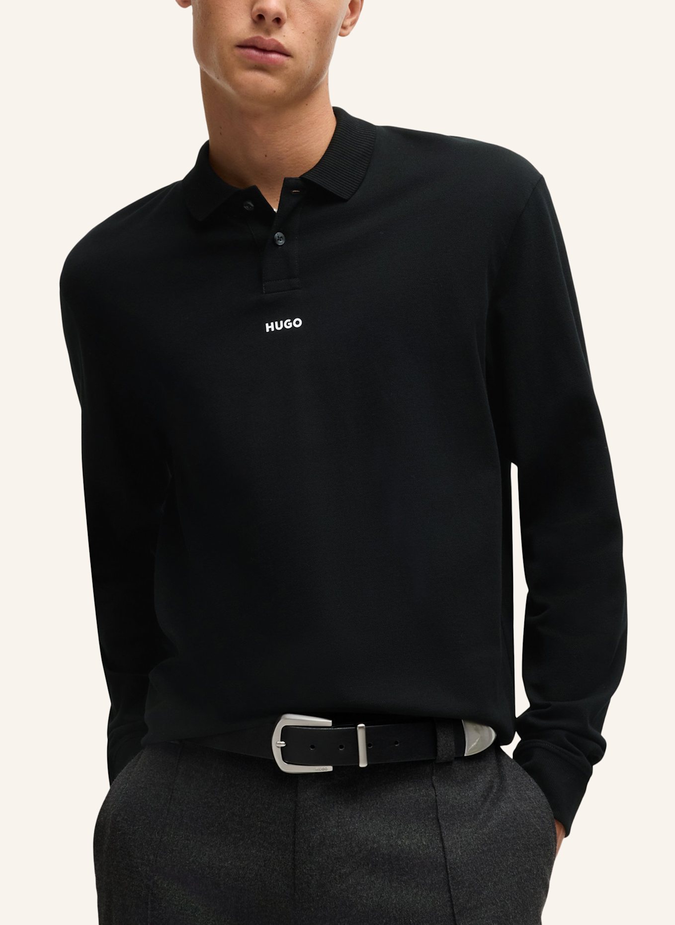 HUGO Poloshirt DERRYO Relaxed Fit, Farbe: SCHWARZ (Bild 4)