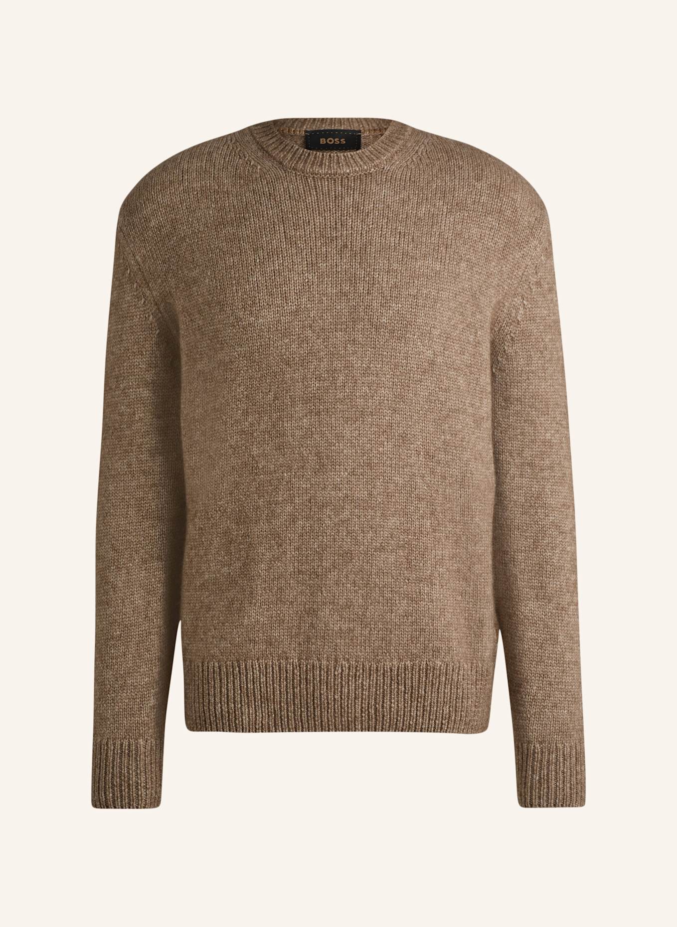 BOSS Pullover L-ENSELMO Relaxed Fit, Farbe: BEIGE (Bild 1)