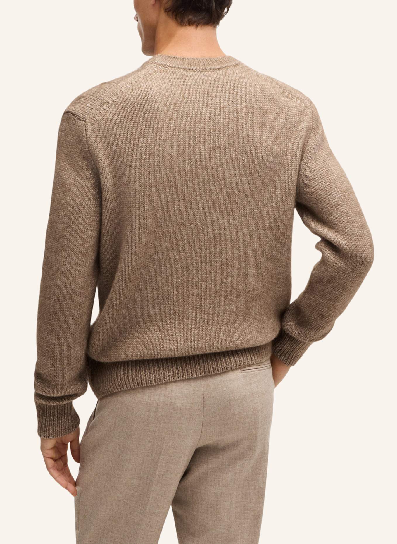 BOSS Pullover L-ENSELMO Relaxed Fit, Farbe: BEIGE (Bild 2)