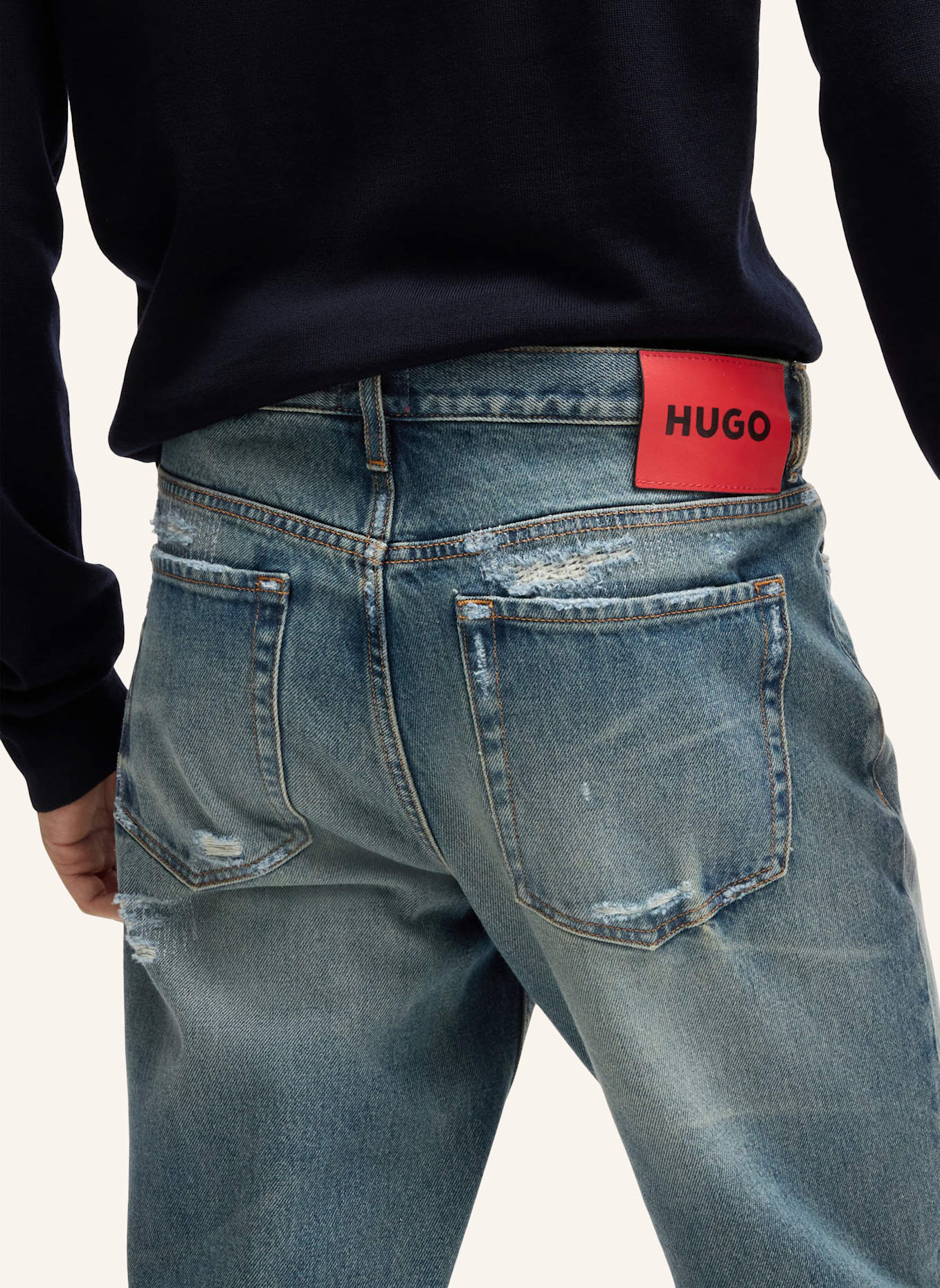 HUGO jeans Logos HUGO 634 Tapered Fit, Farbe: BLAU (Bild 4)