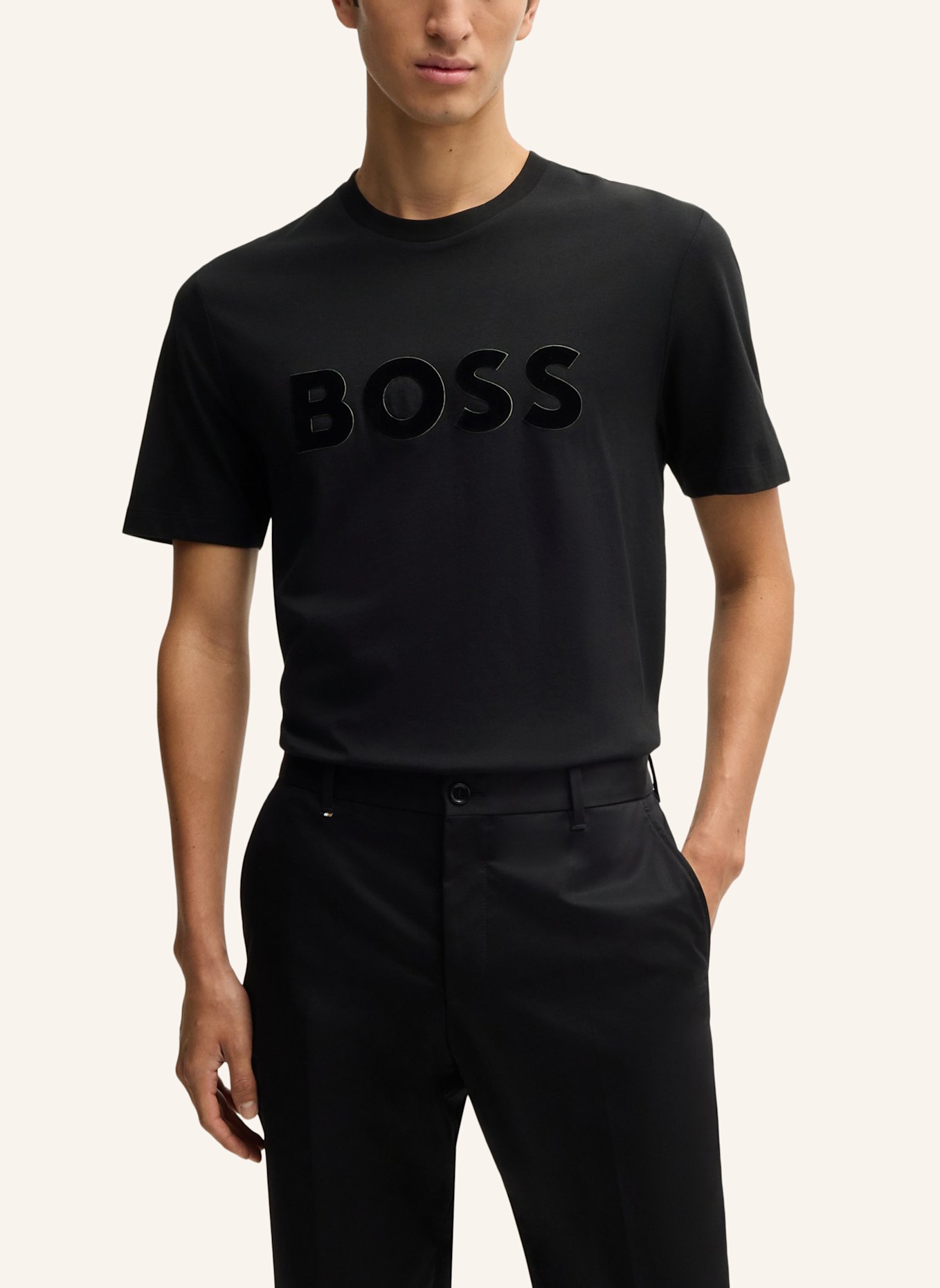 BOSS T-Shirt C-THOMPSON 60 Regular Fit, Farbe: SCHWARZ (Bild 4)