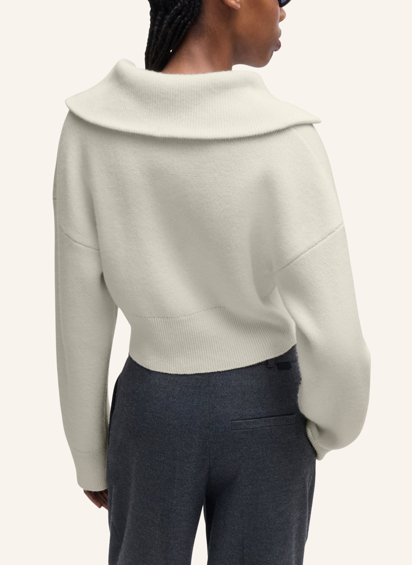 HUGO Pullover SHEVENI Oversize Fit, Farbe: WEISS (Bild 2)