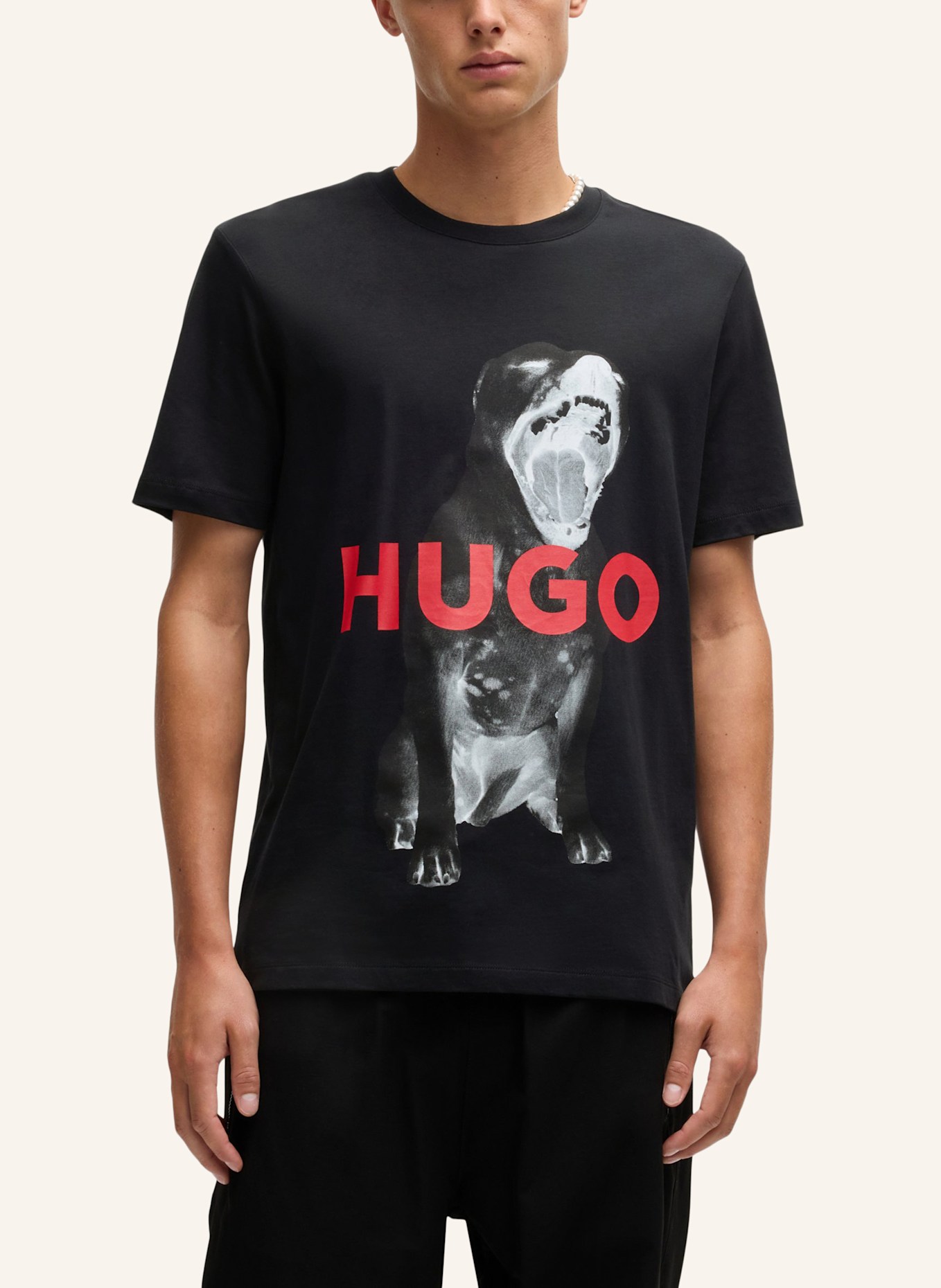 HUGO T-Shirt DAYAKING Regular Fit, Farbe: SCHWARZ (Bild 4)