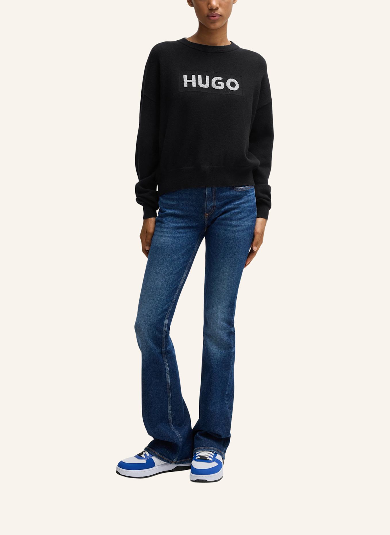 HUGO Pullover SLOGERIX_B Relaxed Fit, Farbe: SCHWARZ (Bild 5)