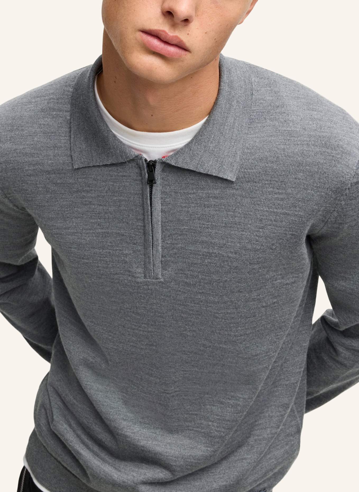 HUGO Pullover SAN PEPE-M1 Regular Fit, Farbe: GRAU (Bild 3)