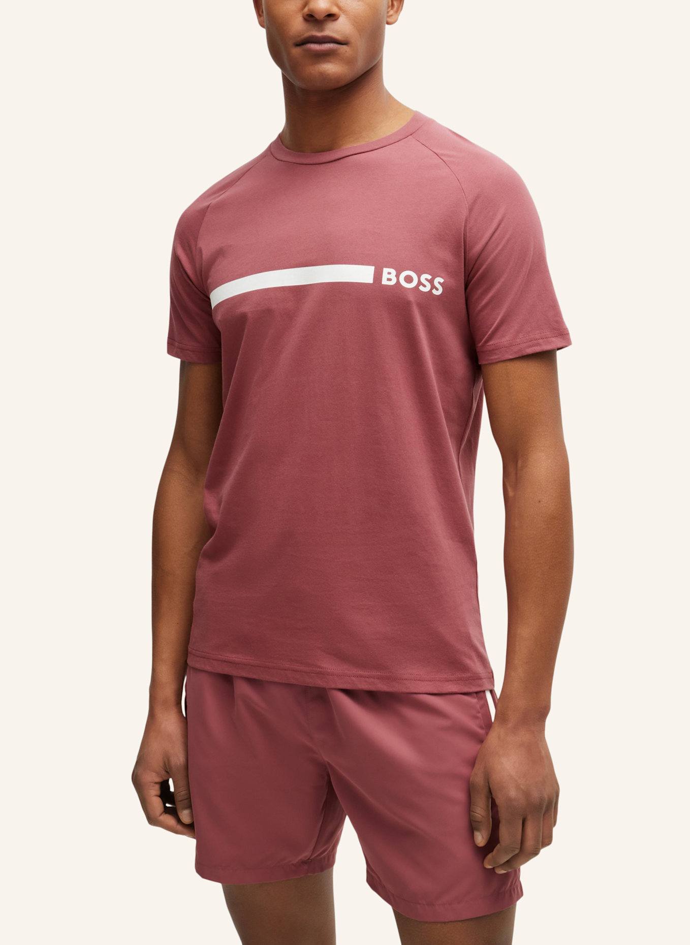 BOSS Strand-Oberteil T-SHIRT RN SLIM FIT Slim Fit, Farbe: ROT (Bild 3)