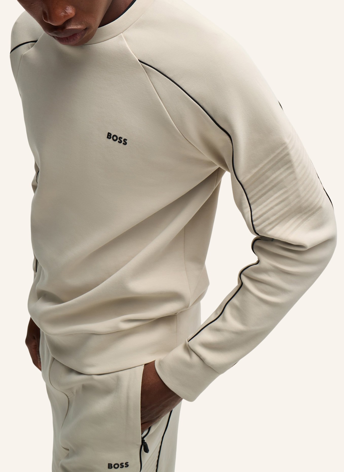 BOSS Sweatshirt SALBO 1 Regular Fit, Farbe: BEIGE (Bild 3)