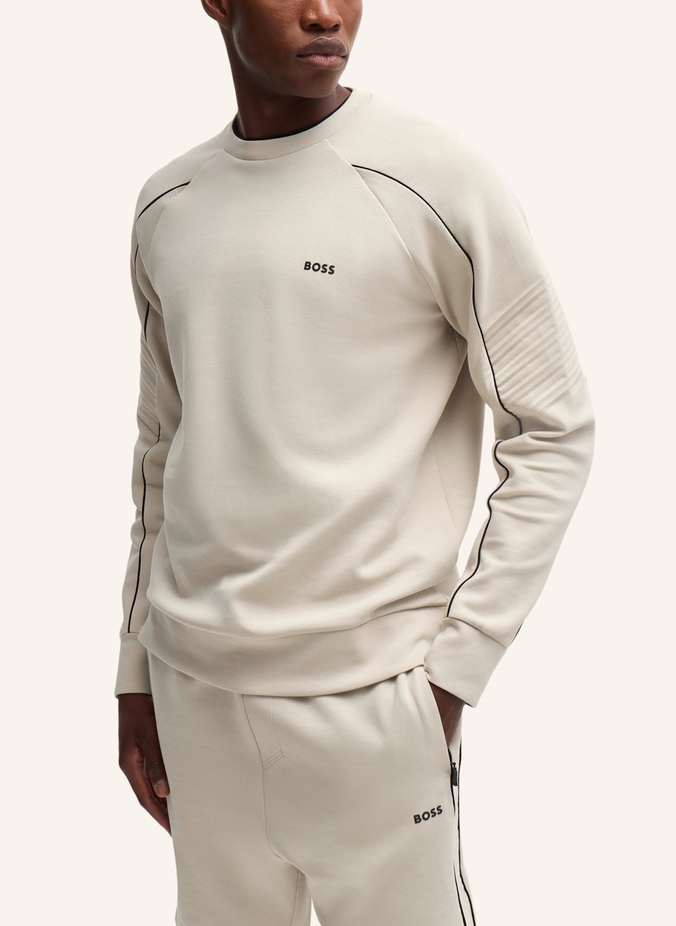 BOSS Sweatshirt SALBO 1 Regular Fit, Farbe: BEIGE (Bild 4)