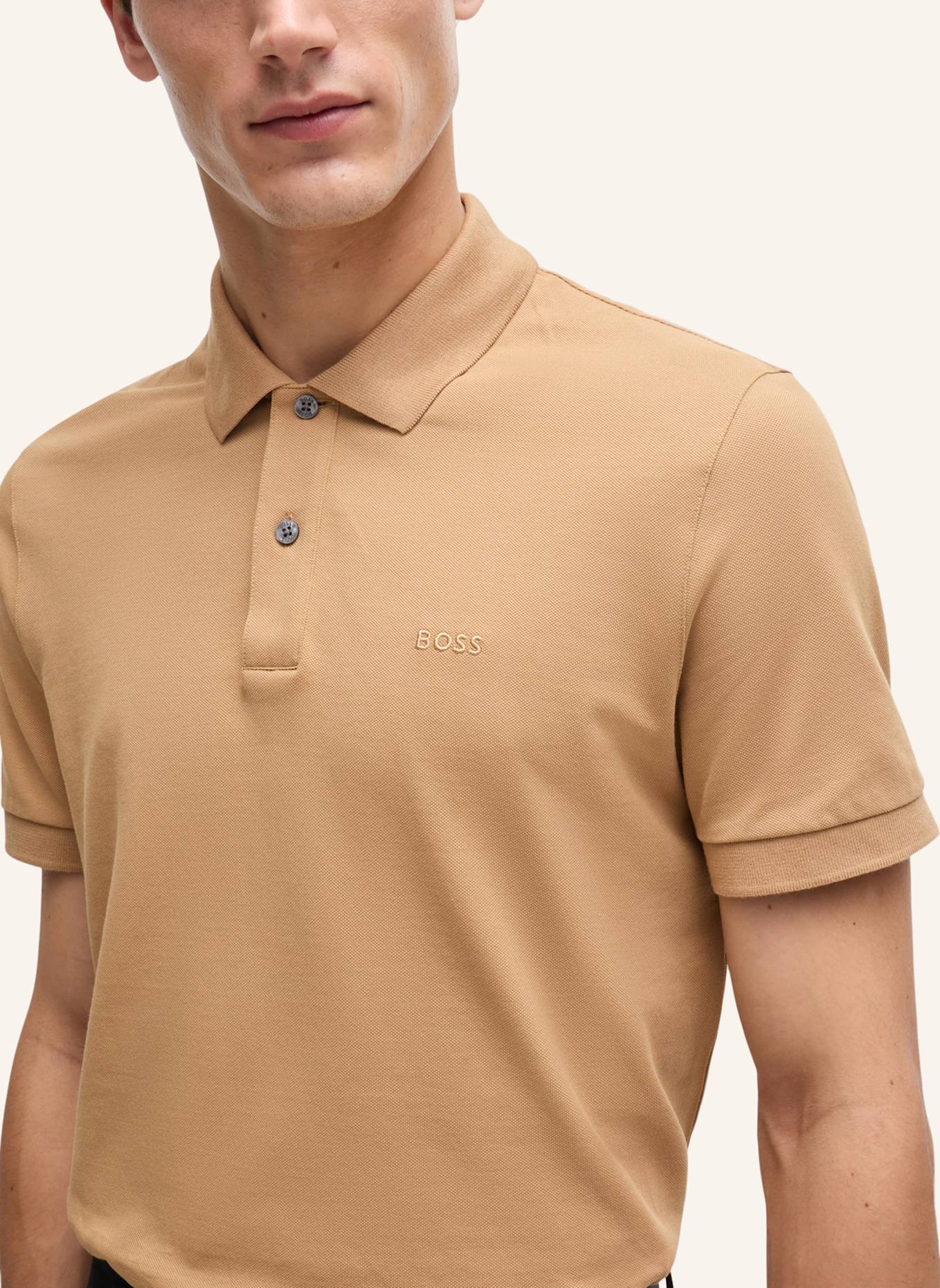 BOSS Poloshirt PALLAS Regular Fit, Farbe: BEIGE (Bild 3)