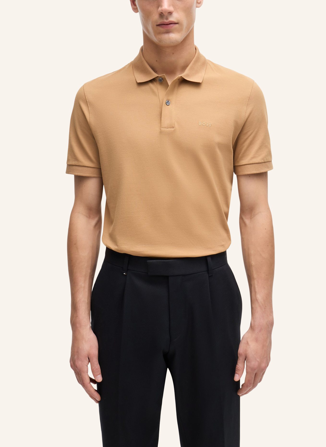 BOSS Poloshirt PALLAS Regular Fit, Farbe: BEIGE (Bild 4)