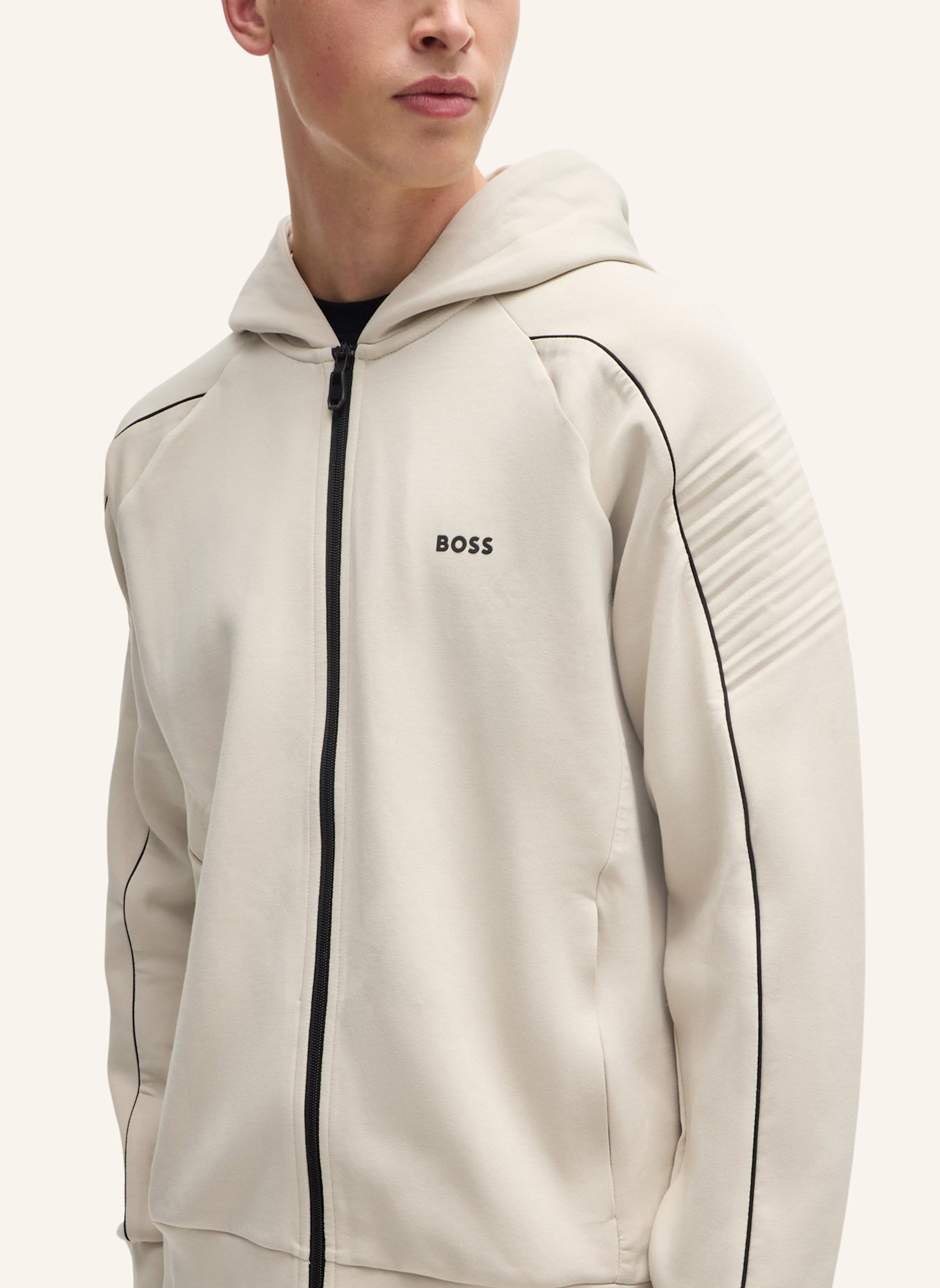 BOSS Sweatshirt SAGGY 1 Regular Fit, Farbe: BEIGE (Bild 3)