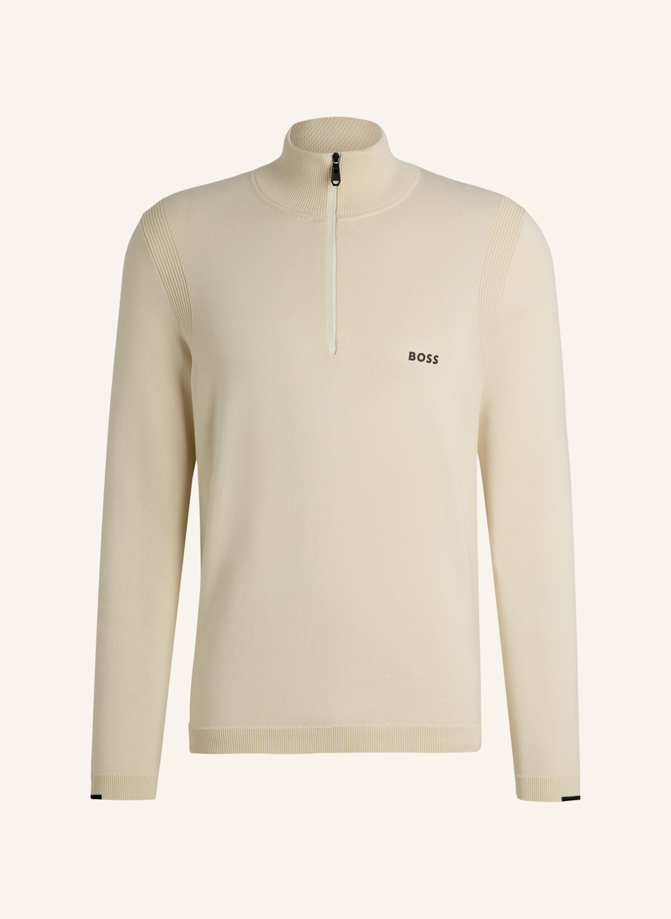 BOSS Pullover EVER-X_QZ Regular Fit, Farbe: BEIGE (Bild 1)