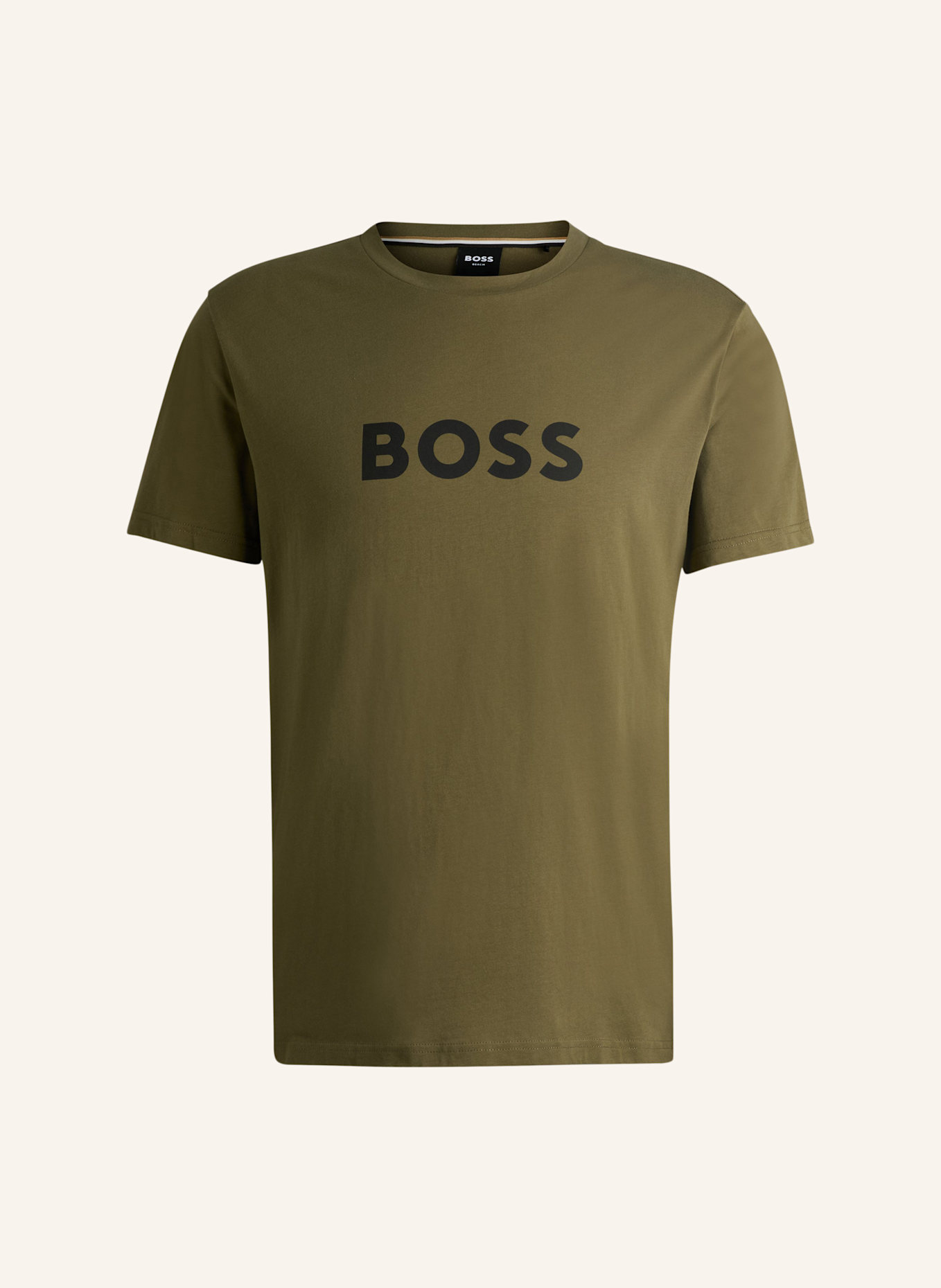 BOSS Strand-Oberteil T-SHIRT RN Regular Fit, Farbe: KHAKI (Bild 1)