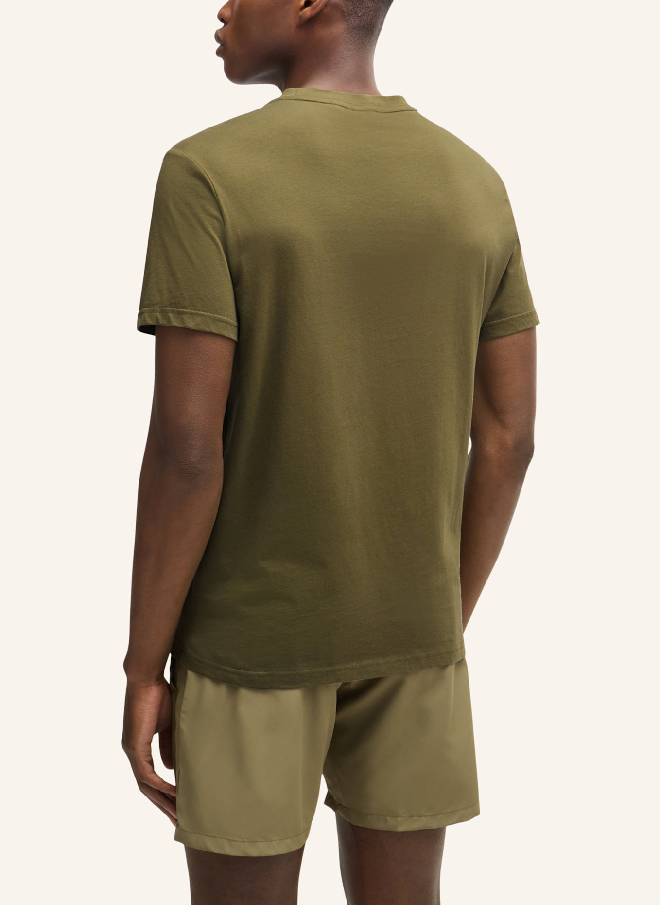 BOSS Strand-Oberteil T-SHIRT RN Regular Fit, Farbe: KHAKI (Bild 2)