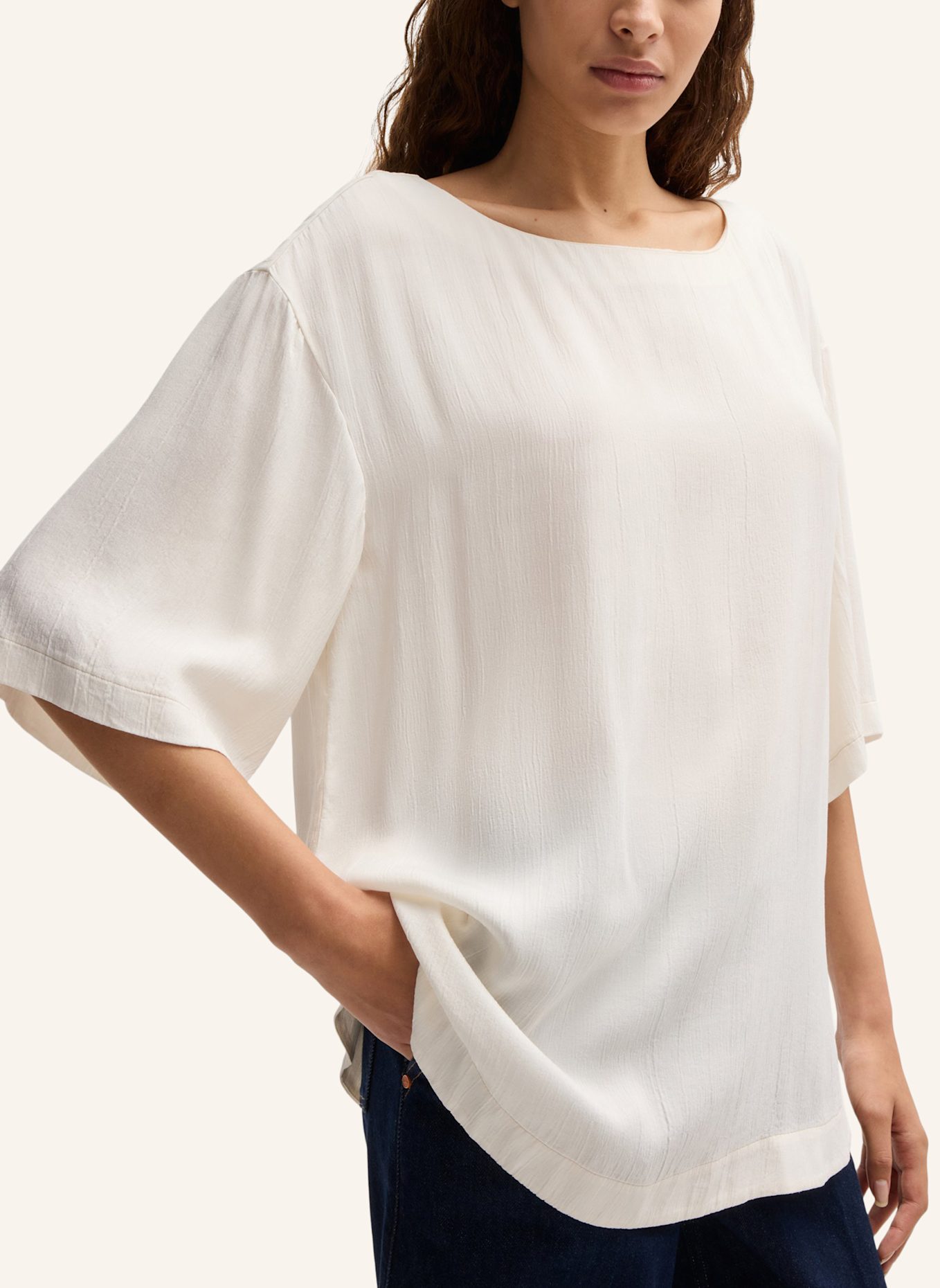 BOSS Business Bluse C_IKATTA Relaxed Fit, Farbe: WEISS (Bild 4)