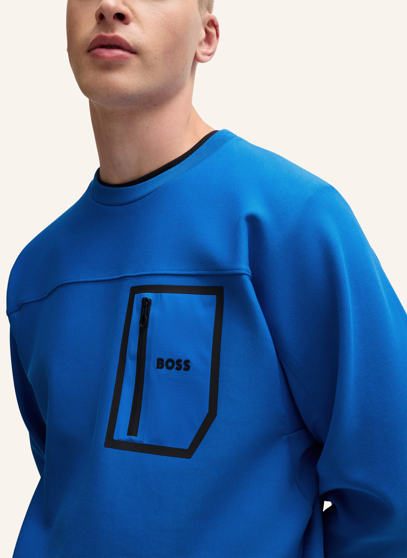 BOSS Sweatshirt SALBIQ Regular Fit, Farbe: BLAU (Bild 3)