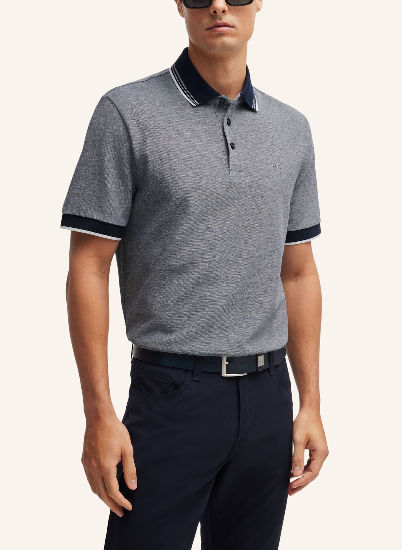 BOSS Poloshirt H-PROUT 141 Regular Fit, Farbe: DUNKELBLAU (Bild 4)