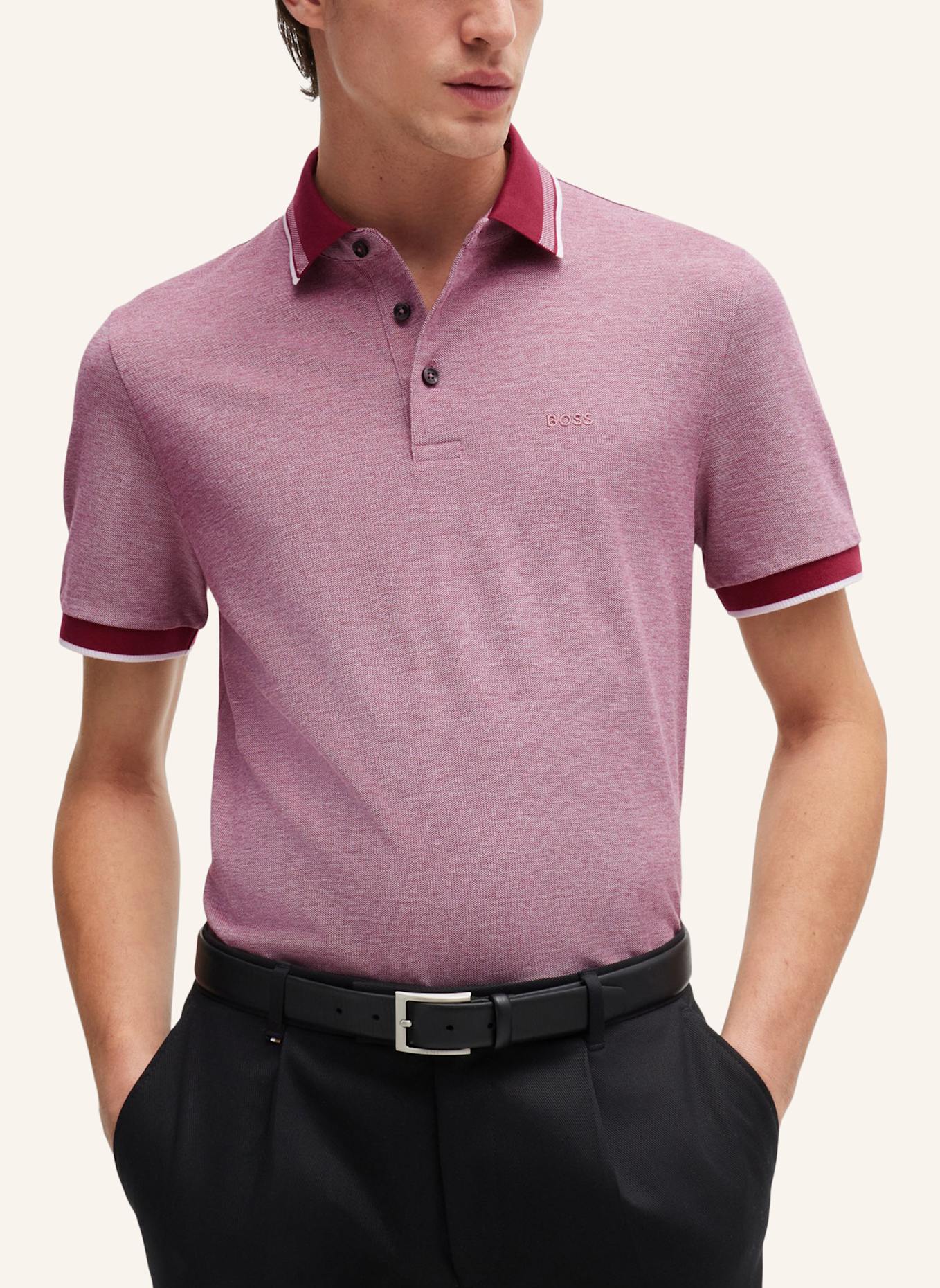 BOSS Poloshirt H-PROUT 141 Regular Fit, Farbe: DUNKELROT (Bild 4)