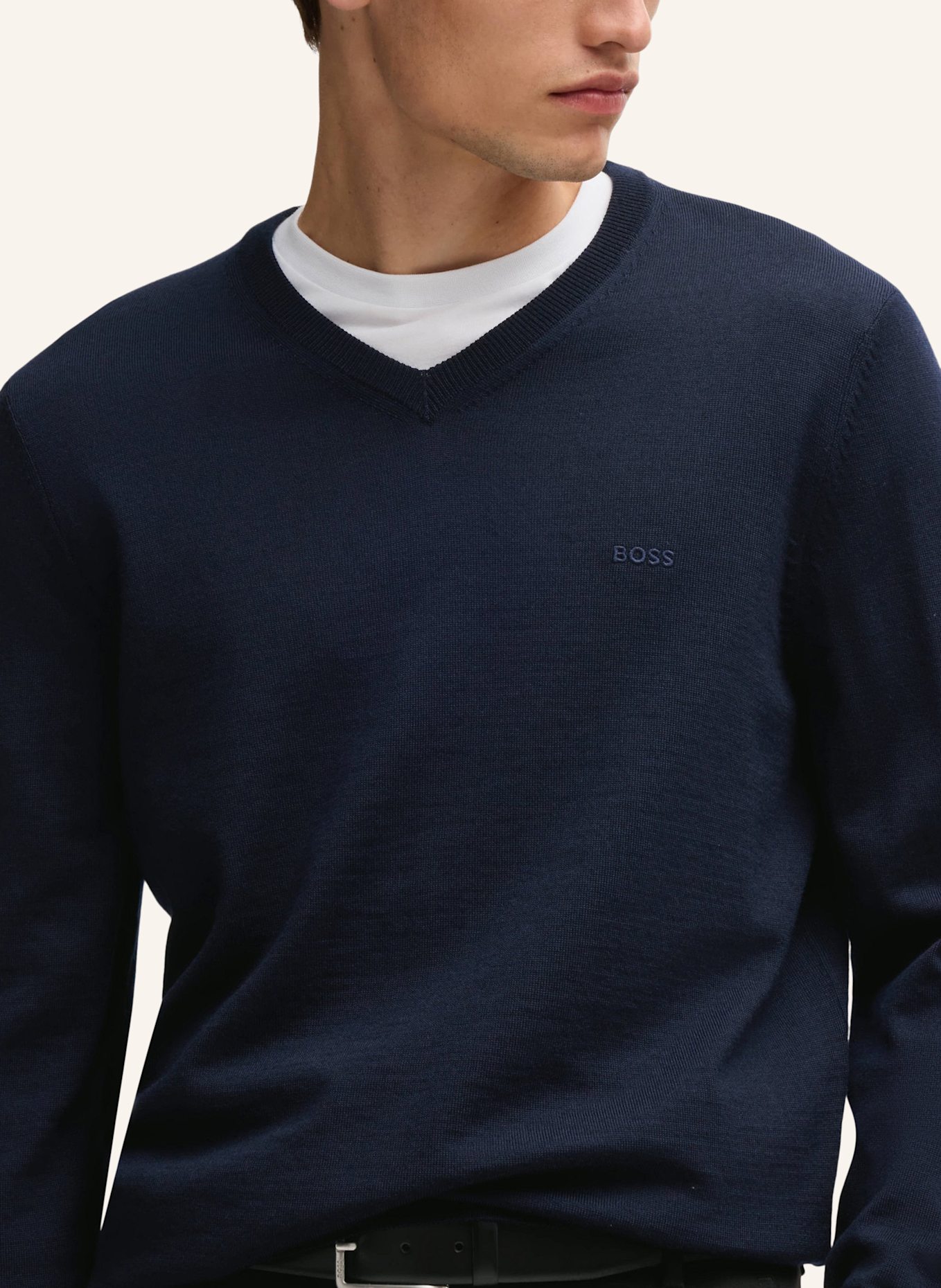 BOSS Pullover BARAM-L Regular Fit, Farbe: DUNKELBLAU (Bild 3)