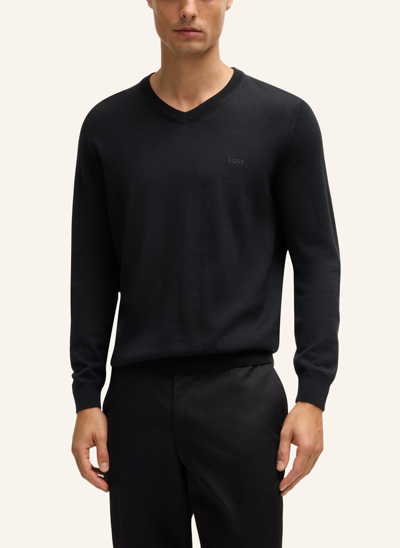 BOSS Pullover BARAM-L Regular Fit, Farbe: SCHWARZ (Bild 4)