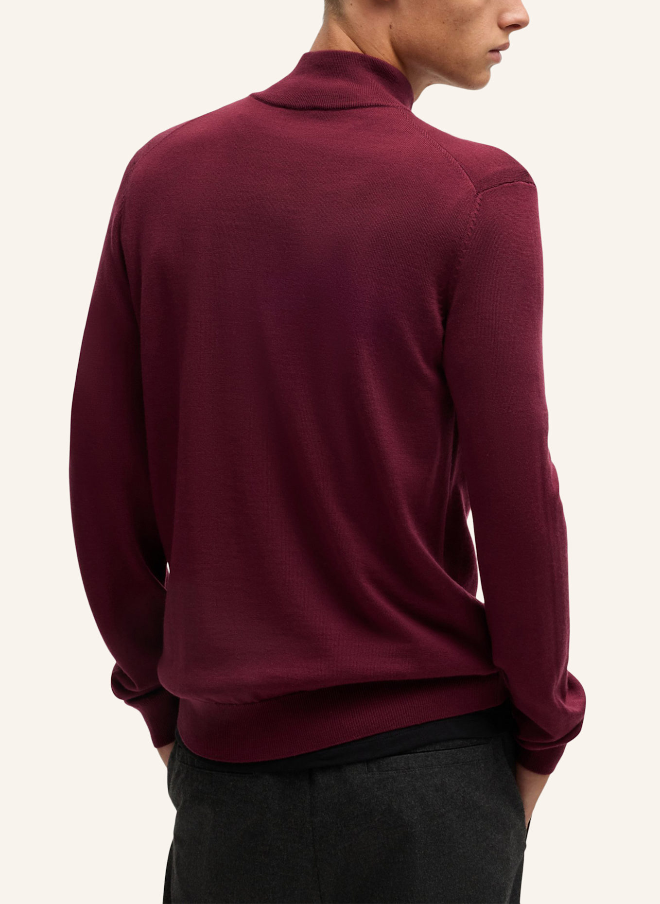 HUGO Pullover SAN QUIRIN-M Regular Fit, Farbe: DUNKELROT (Bild 2)