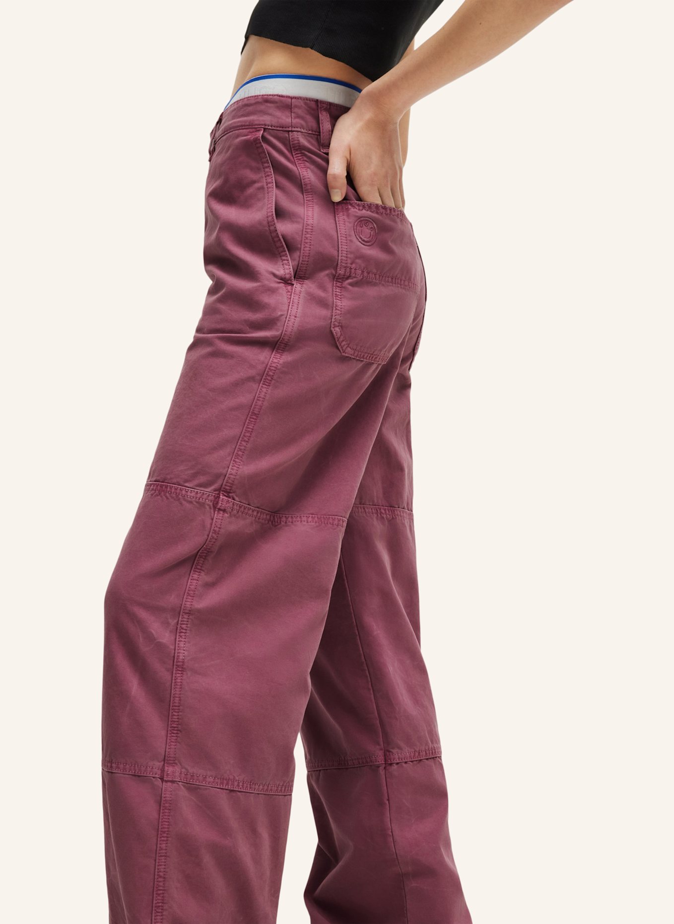 HUGO Casual Hose HASENI-1-D_B Straight Fit, Farbe: PINK (Bild 4)