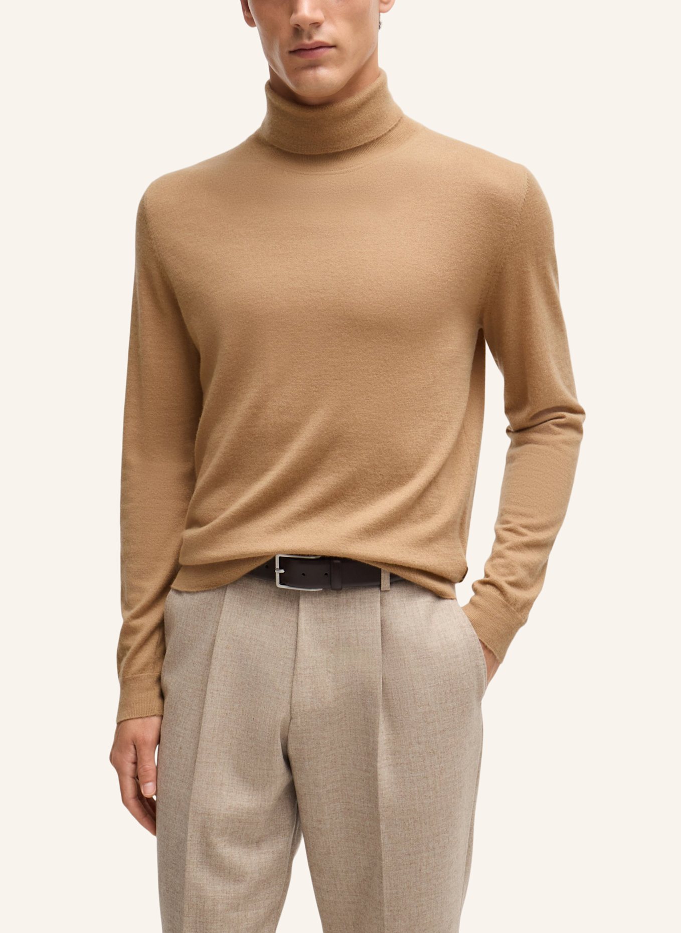 BOSS Pullover L-BERNARDO Regular Fit, Farbe: BEIGE (Bild 4)