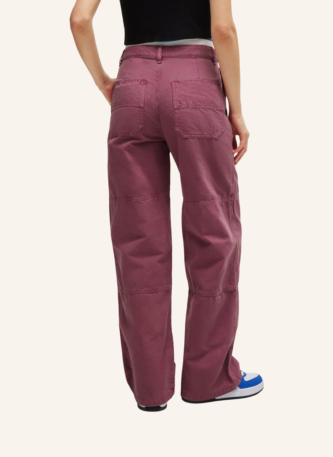 HUGO Casual Hose HASENI-1-D_B Straight Fit, Farbe: PINK (Bild 3)