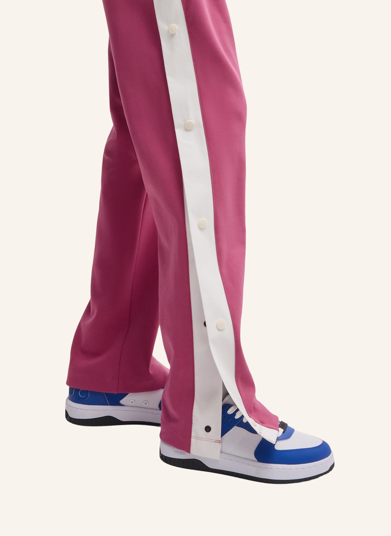 HUGO Casual Hose NUSARAH_B Relaxed Fit, Farbe: PINK (Bild 4)