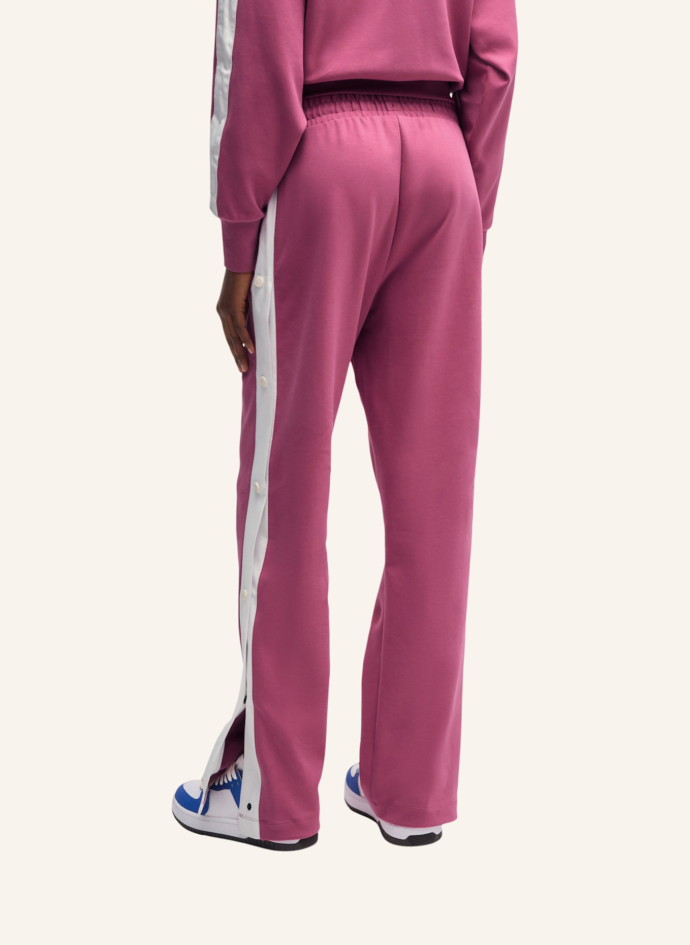 HUGO Casual Hose NUSARAH_B Relaxed Fit, Farbe: PINK (Bild 3)