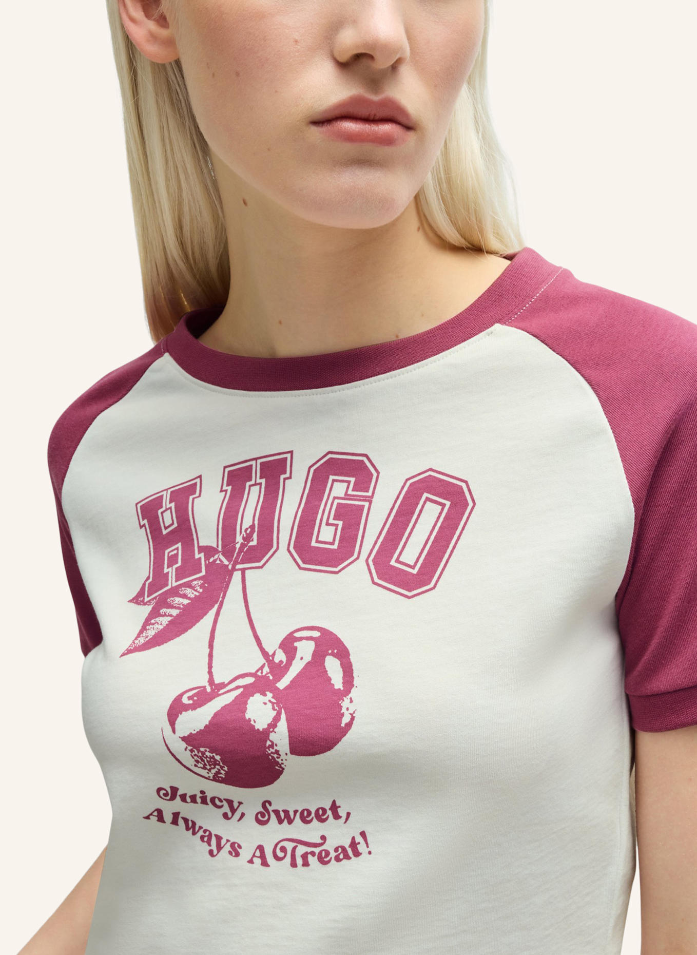 HUGO T-Shirt DANA_B Slim Fit, Farbe: PINK (Bild 3)