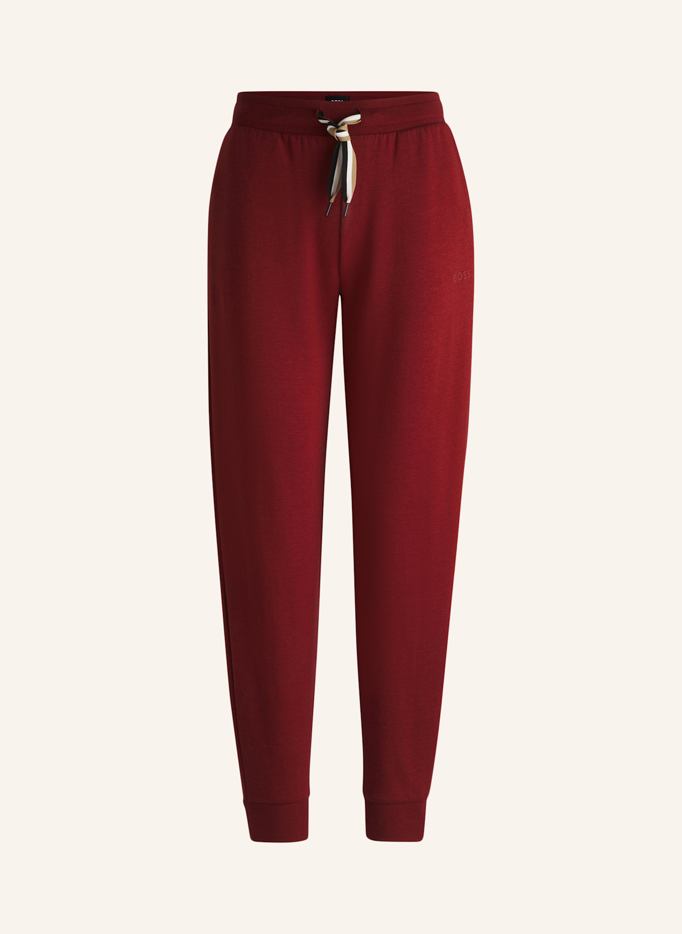 BOSS Loungewear Unterteil CP STRIPE_PANTS CUFF, Farbe: DUNKELROT (Bild 1)