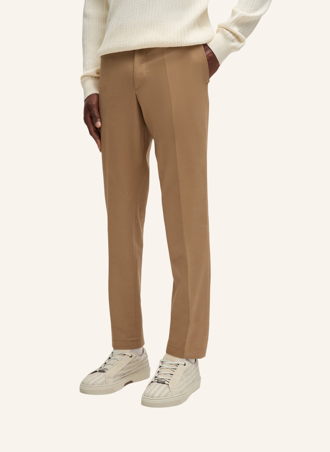 BOSS Business Hose L-KAITONL-243 Slim Fit, Farbe: BEIGE (Bild 5)