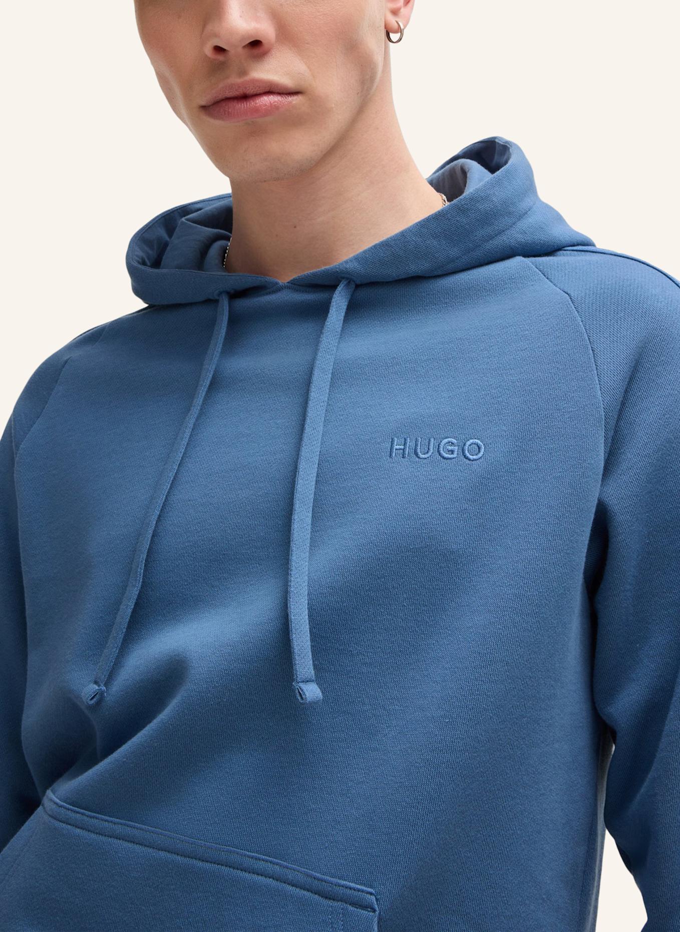 HUGO Loungewear Oberteil TONAL LOGO HOODIE Regular Fit, Farbe: BLAU (Bild 3)