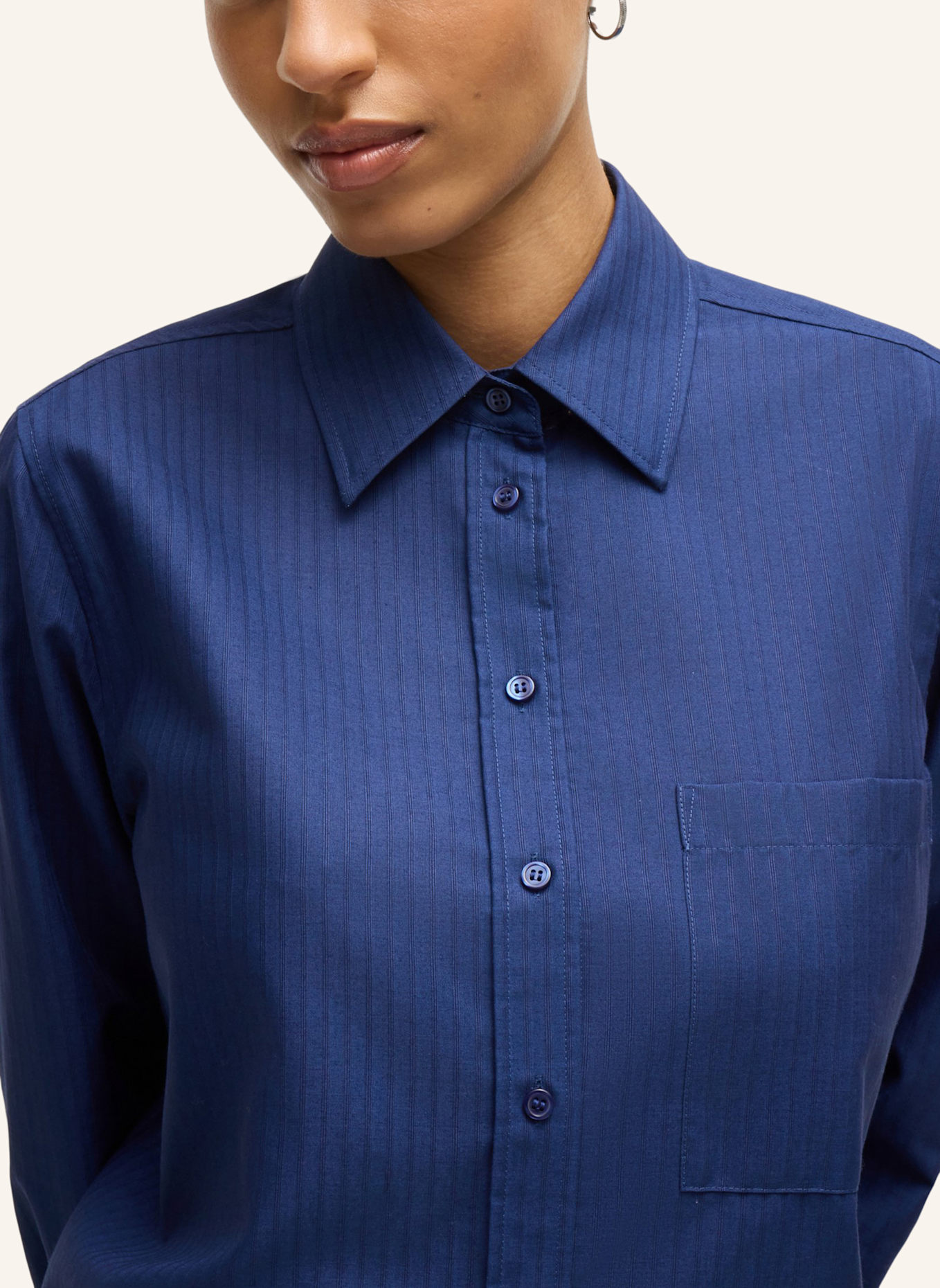 BOSS Business Bluse BRIELLE_MONDAY Regular Fit, Farbe: BLAU (Bild 3)